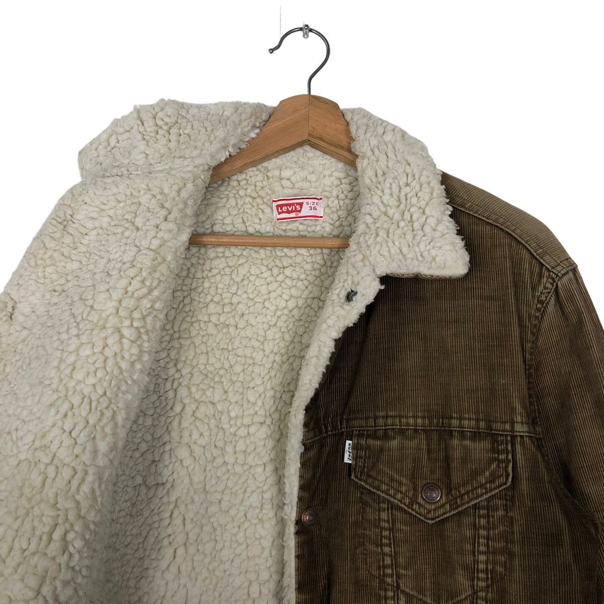 Levi's 🔥90’s VINTAGE LEVI’S TRUCKER SHERPA LINING CORDUROY Size US S / EU 44-46 / 1 - 10 Thumbnail