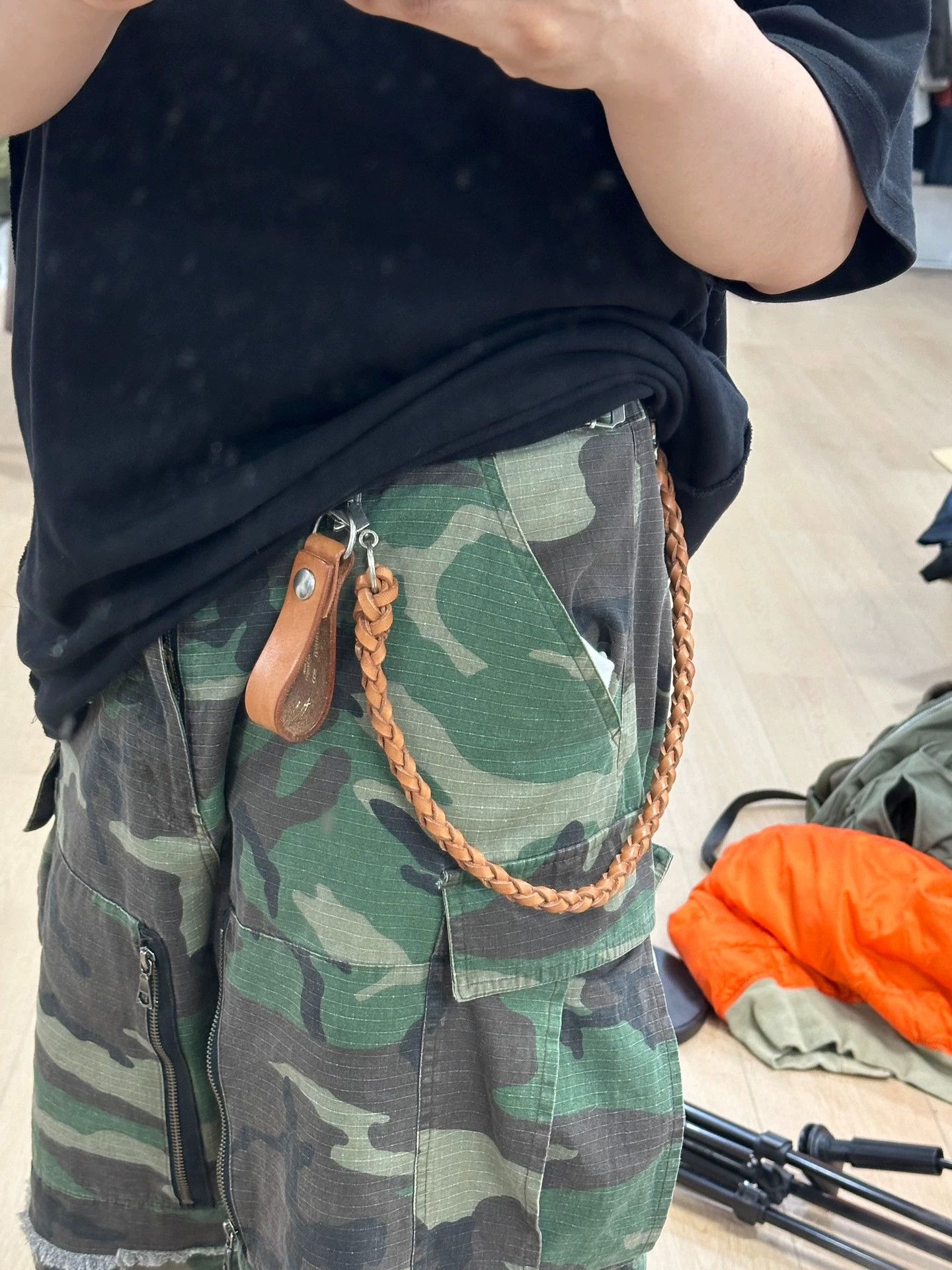 Yohji Yamamoto YOHJI YAMAMOTO DNA Leather Woven Pants/Wallet Chain Size ONE SIZE - 8 Thumbnail