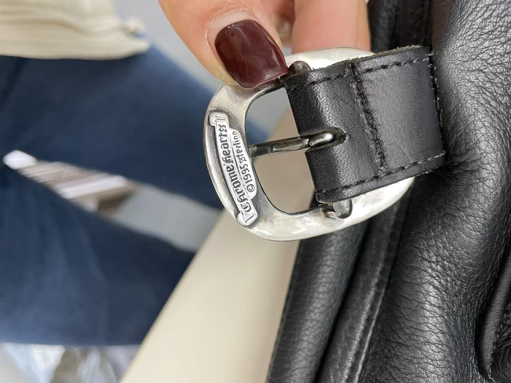 Chrome Hearts Chrome Hearts Black Leather Messenger Crossbody Bag Size ONE SIZE - 16 Thumbnail