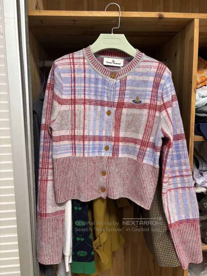 Vivienne Westwood Vivienne Westwood Plaid Knit Cardigan Size S / US 4 / IT 40 - 2 Thumbnail