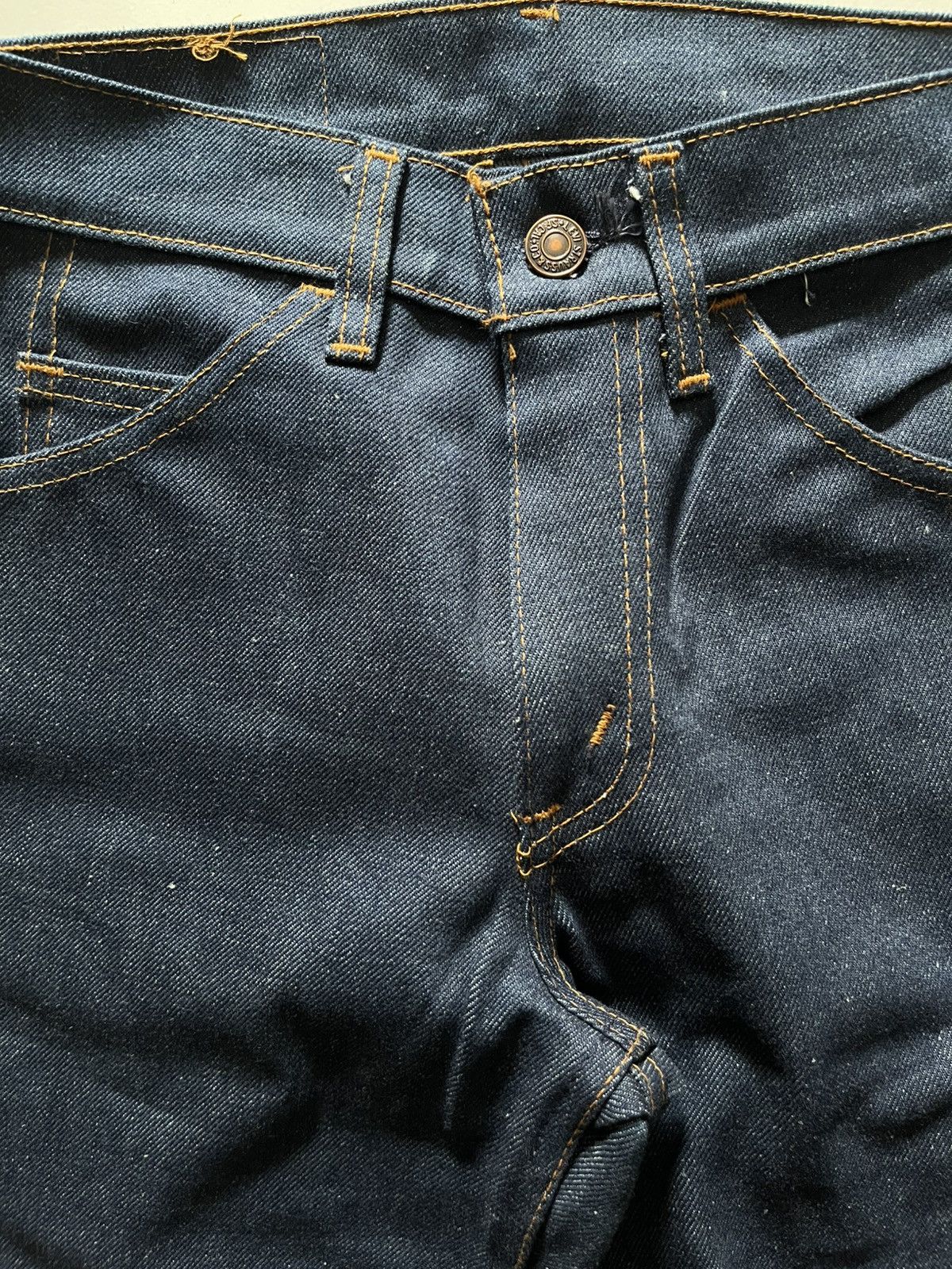 Levi's Vintage Clothing 1970s Levis 604 Big Bells indigo flare jeans NOS Size US 26 / EU 42 - 6 Thumbnail