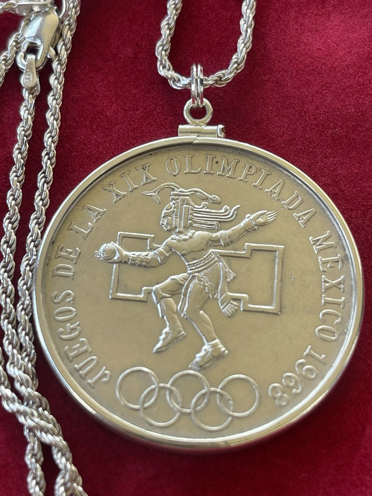 Designer Mexican silver coin pendant necklace Size ONE SIZE - 2 Thumbnail
