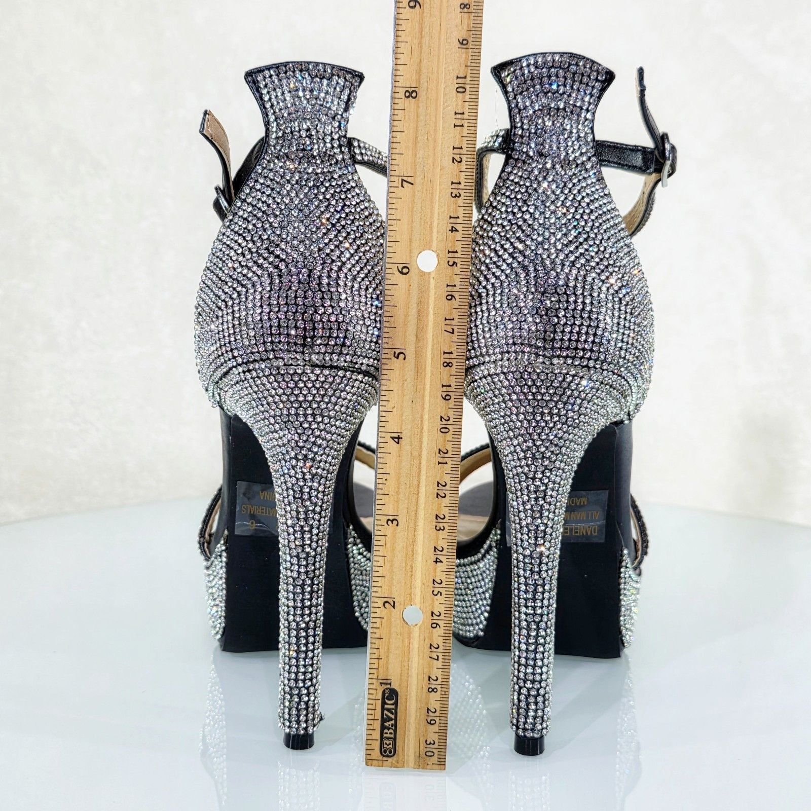 Other Destiny Black Platform 5" Heels Evening Party Shoes Size US 8.5 / IT 38.5 - 3 Thumbnail