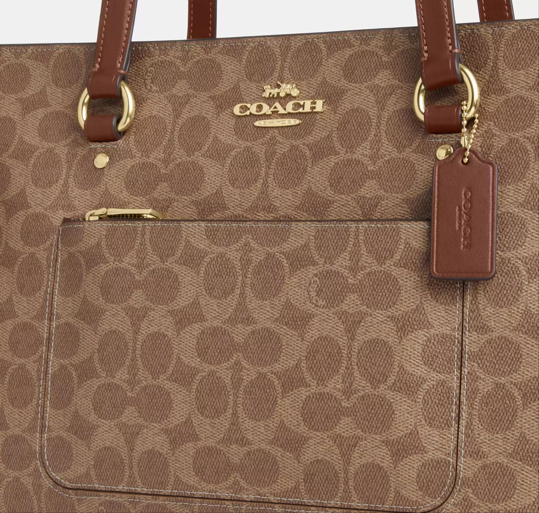 Coach Station Tote Bag In Signature Canvas CCD69 Size ONE SIZE - 12 Thumbnail