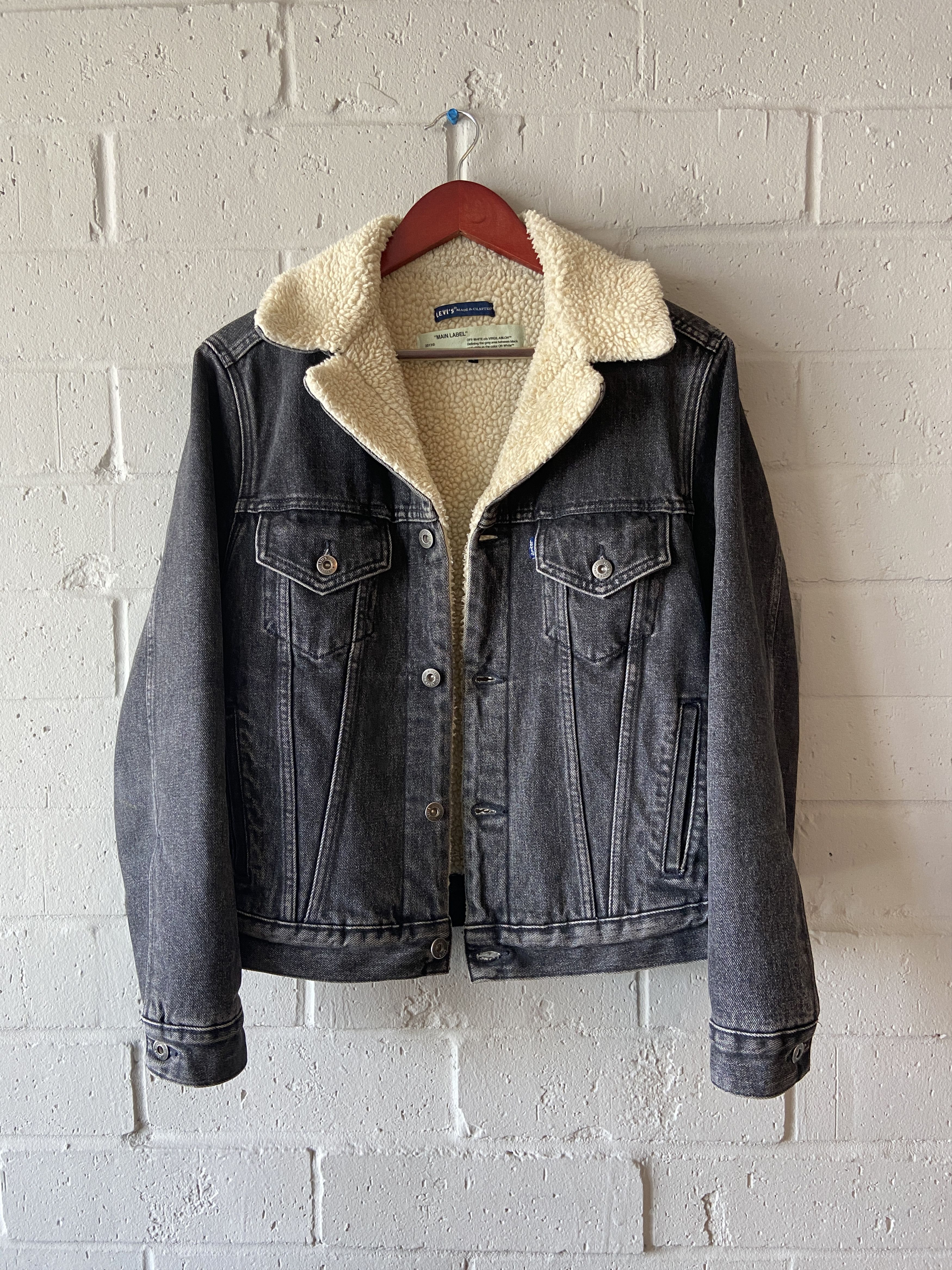 Levi's Made & Crafted × Off-White Off White x Levi’s Made & Crafted Denim Sherpa Jacket Size US S / EU 44-46 / 1 - 3 Thumbnail
