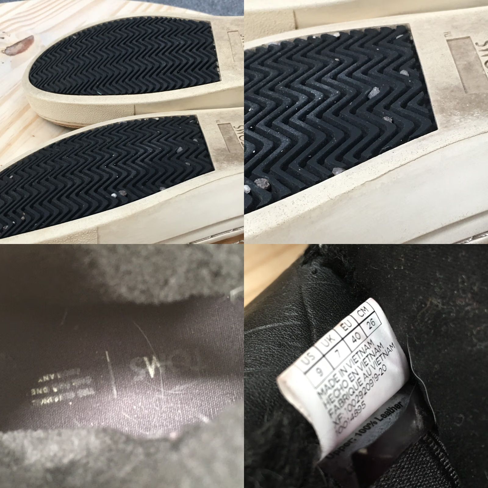 Toms TOMS Paxton High Top Sneakers Black Leather Womens 9 Casual Croc Flat Fur Trim Shoes Size M / US 6-8 / IT 42-44 - 9 Thumbnail