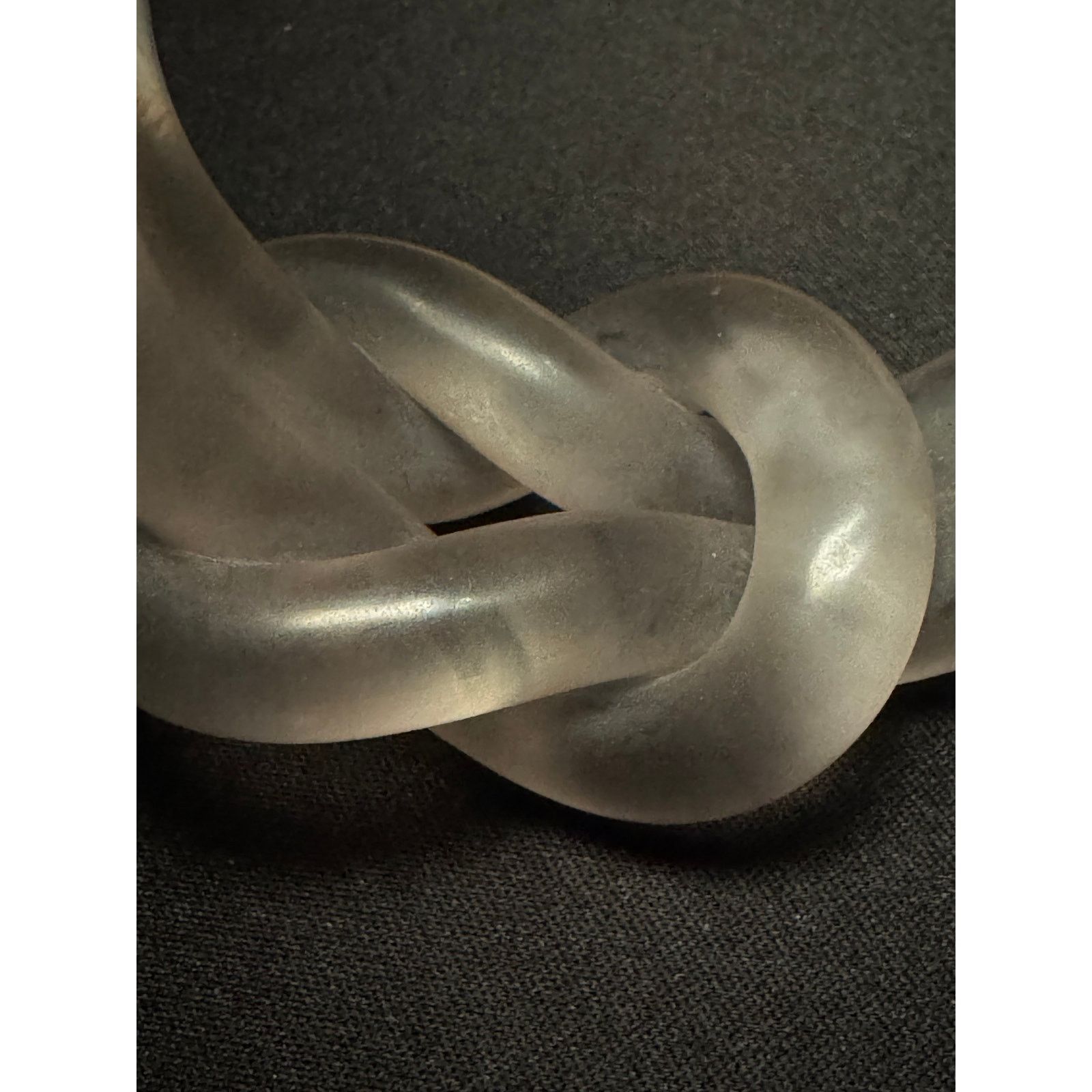 Other Frosted Lucite Pretzel Knot Cuff Bracelet Dorothy Thorpe? Size ONE SIZE - 6 Thumbnail
