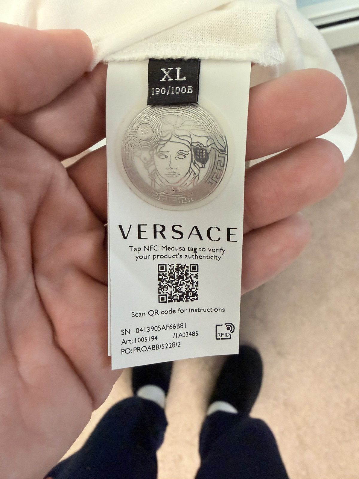 Versace Versace Medusa White Tee New with Tags Size US XL / EU 56 / 4 - 6 Thumbnail