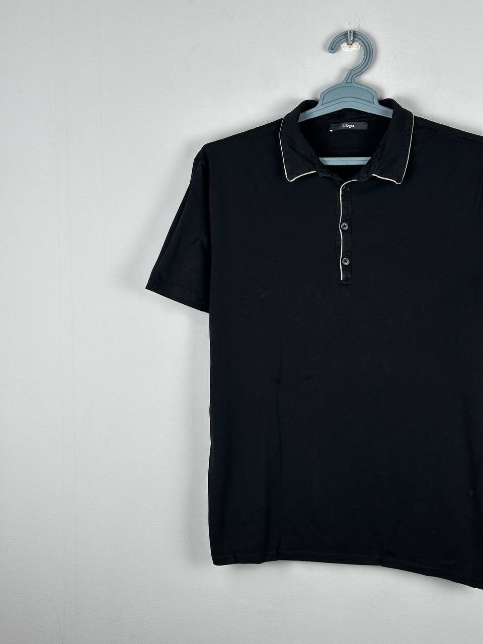 Z Zegna Z Zegna Luxury Black Cotton Polo Shirt Size US XXL / EU 58 / 5 - 2 Thumbnail