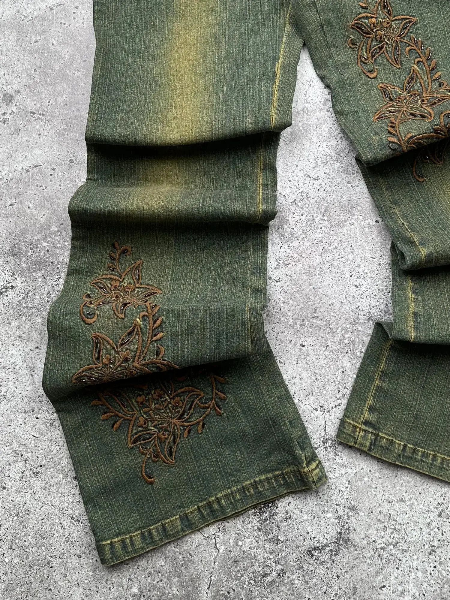 Japanese Brand Vintage Faded Flare Jeans C477(V457)E8 Size 27" / US 4 / IT 40 - 3 Thumbnail