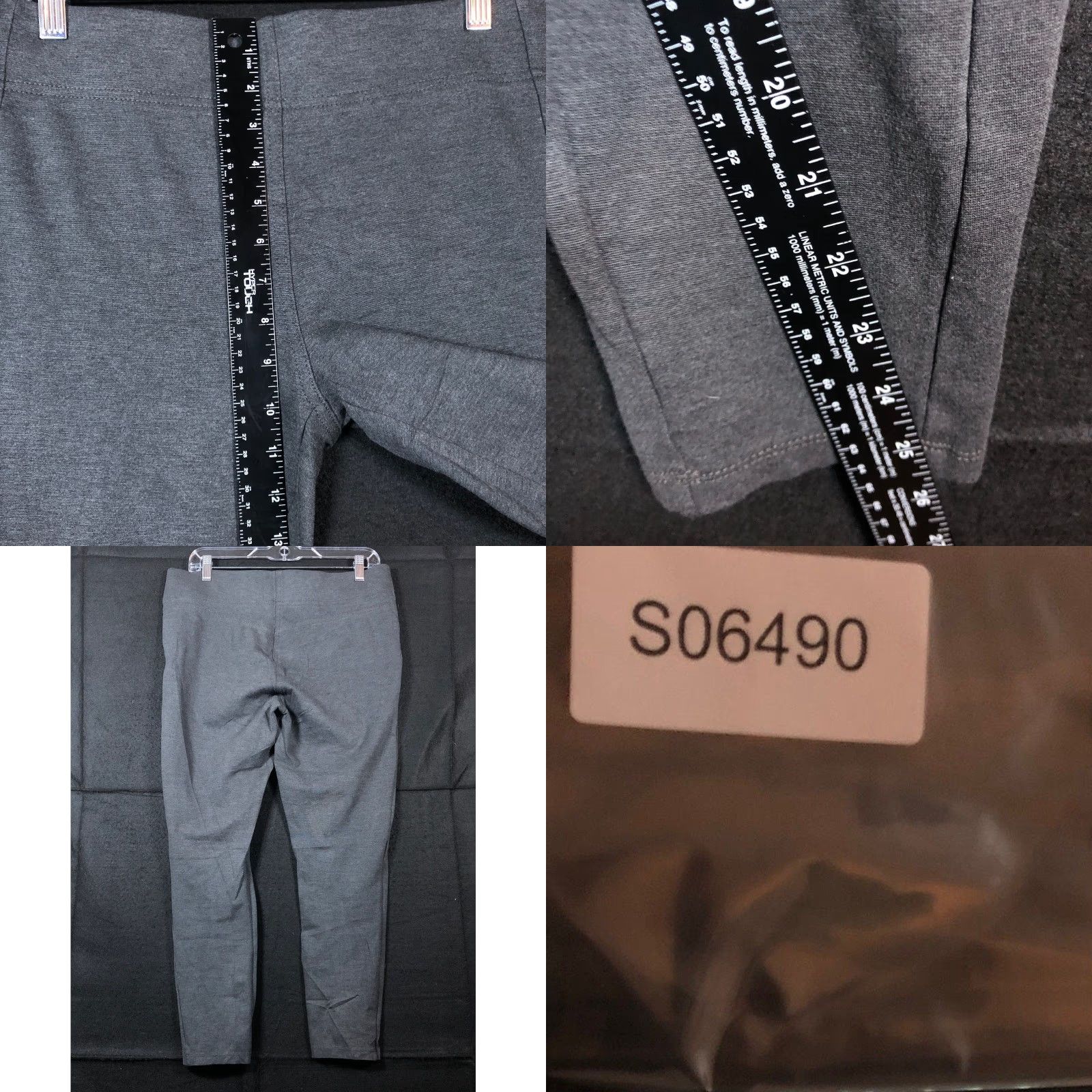 Loft LOFT Womens Pants Gray Pull On Mid Rise Leggings Rayon Nylon Stretch Large Size 24" / US 00 / IT 34 - 8 Thumbnail
