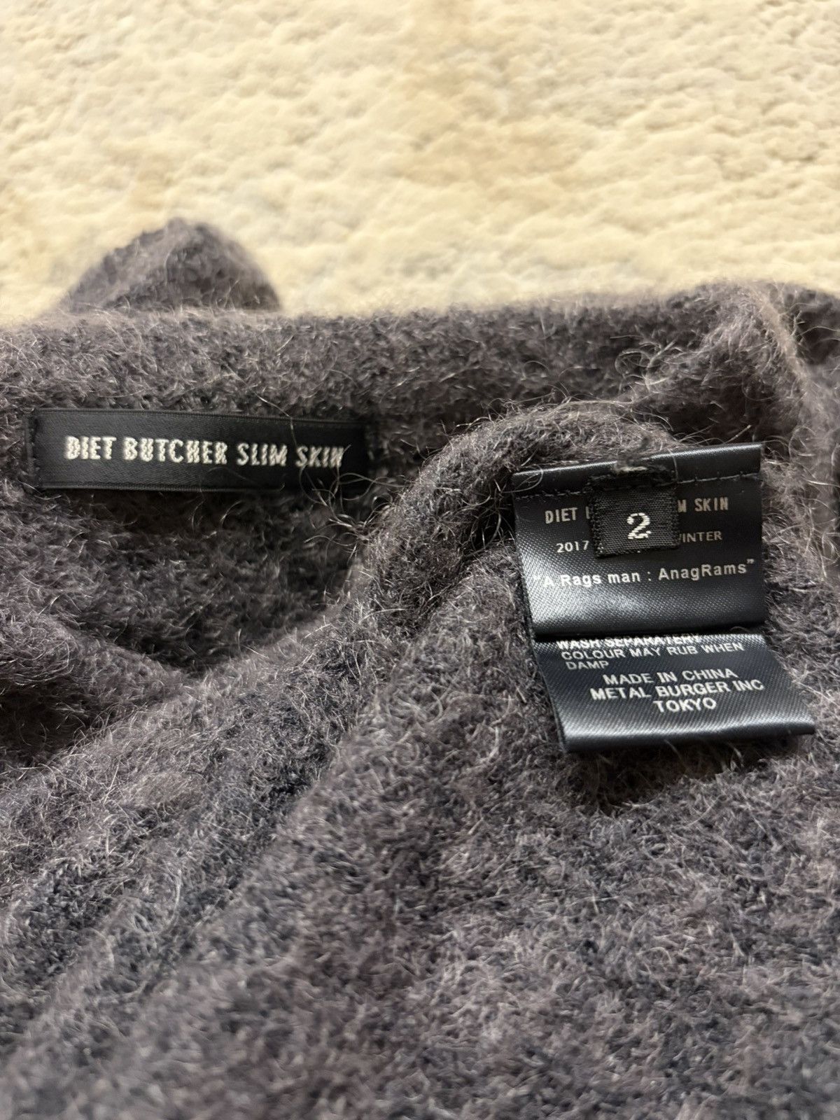 Diet Butcher Slim Skin AW17 Knit Thumb Hole Sweater Size US L / EU 52-54 / 3 - 7 Thumbnail