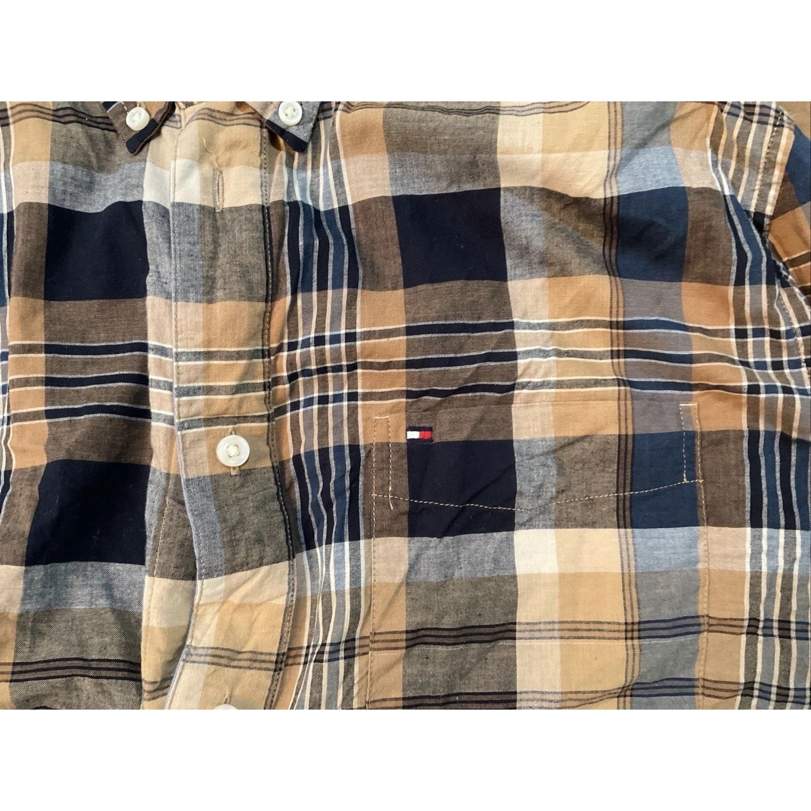 Tommy Hilfiger Tommy Hilfiger Men’s Plaid Flannel Shirt LARGE Size US L / EU 52-54 / 3 - 3 Thumbnail
