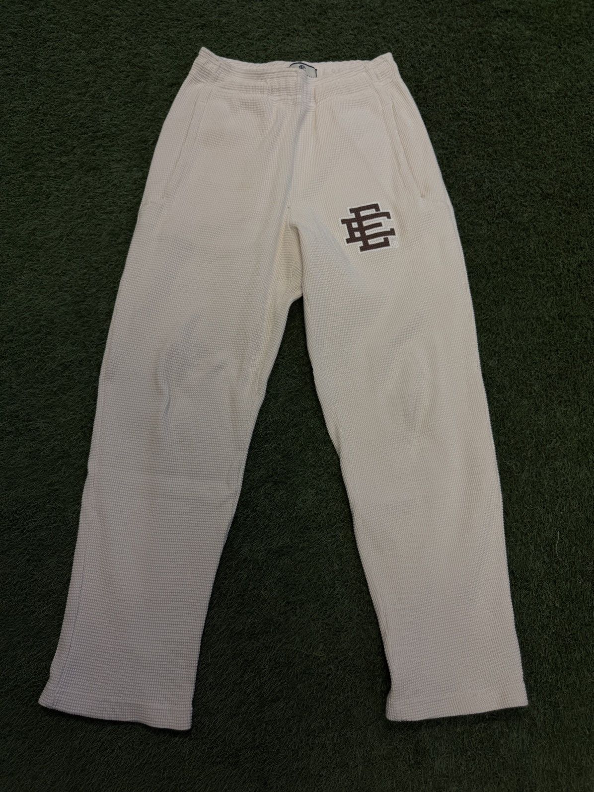 Eric Emanuel Eric Emanuel FW21 White/Brown Thermal Sweatpants Size (M) Size US 31 - 1 Thumbnail