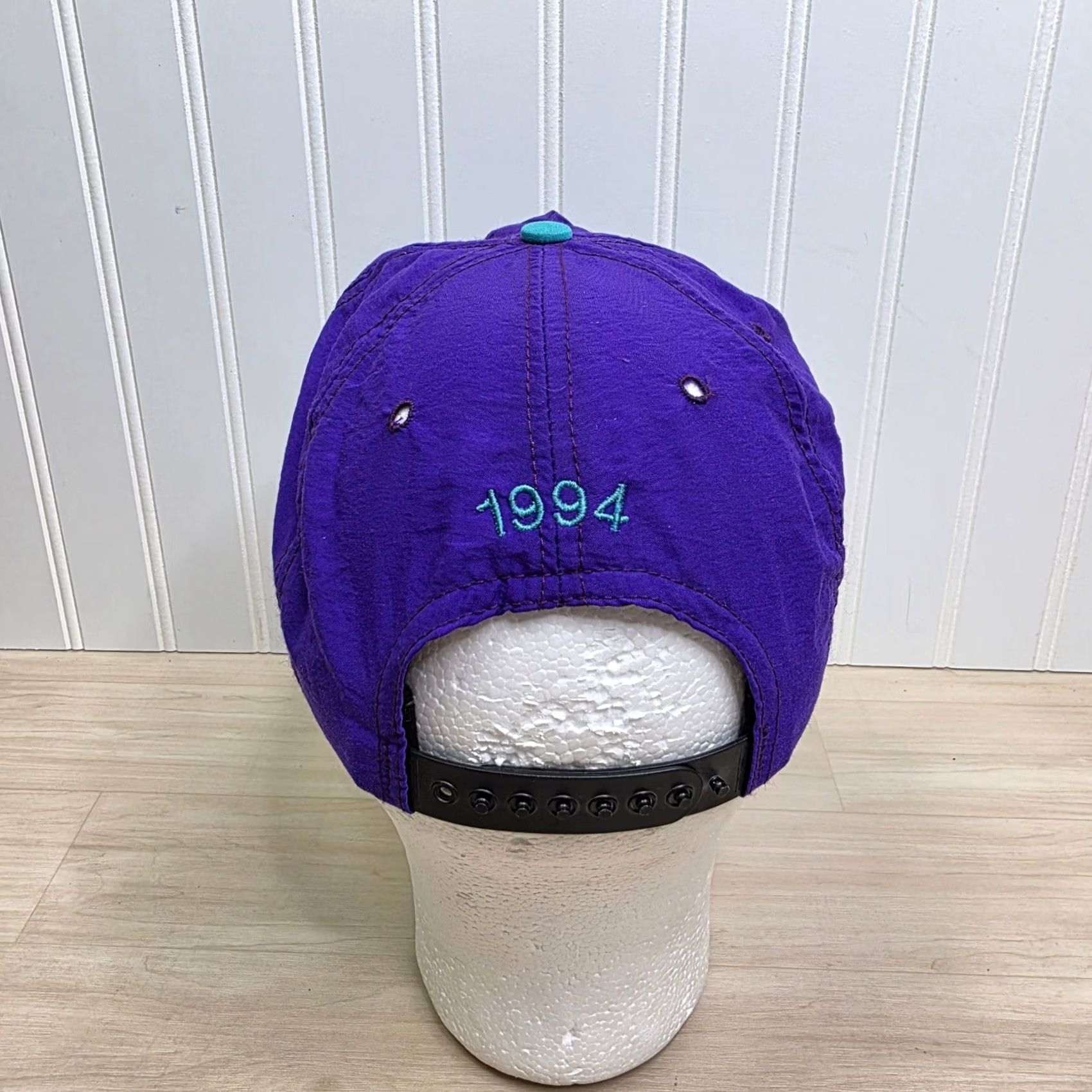 Vintage VINTAGE Arctic Cat Cat's Pride Snapback Hat Purple Teal Nylon Made in USA Size ONE SIZE - 4 Thumbnail