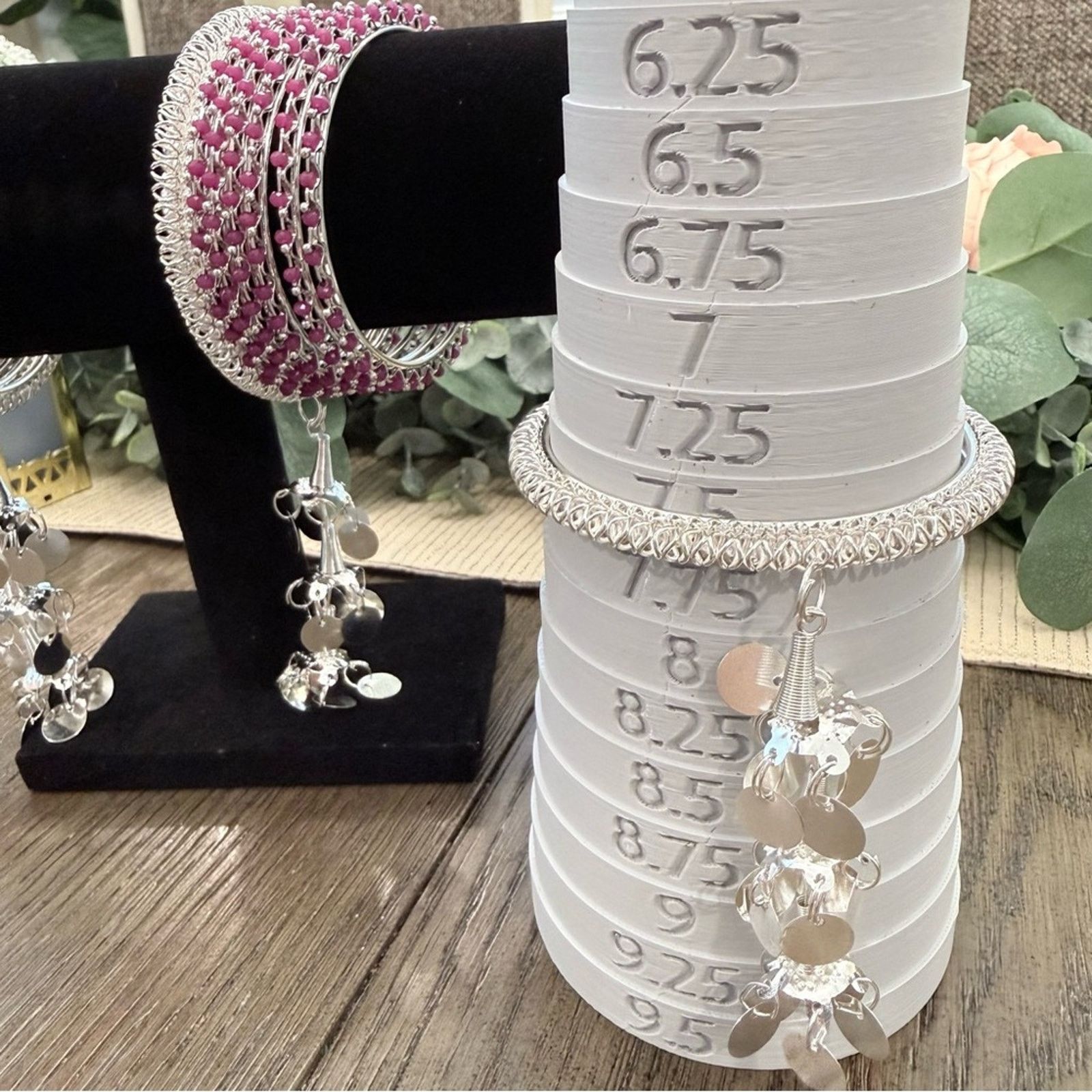 & Other Stories Elegant Silver and Purple Bangles Size ONE SIZE - 4 Thumbnail