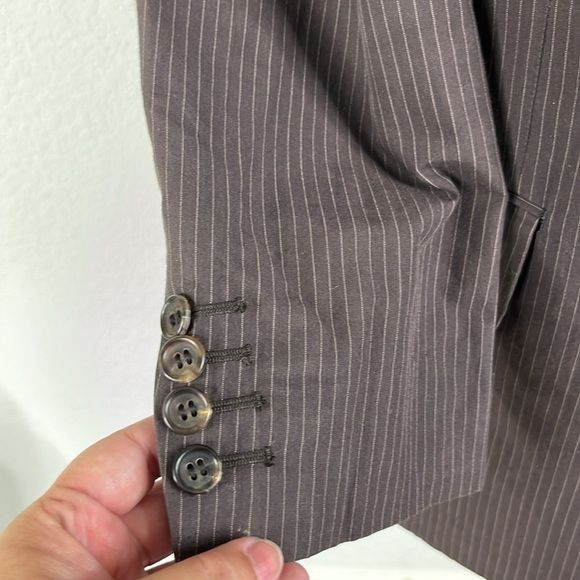 Issey Miyake × Japanese Brand × Vintage Issey Miyake Men Striped 2006 Cotton Blazer Size US XL / EU 56 / 4 - 4 Thumbnail