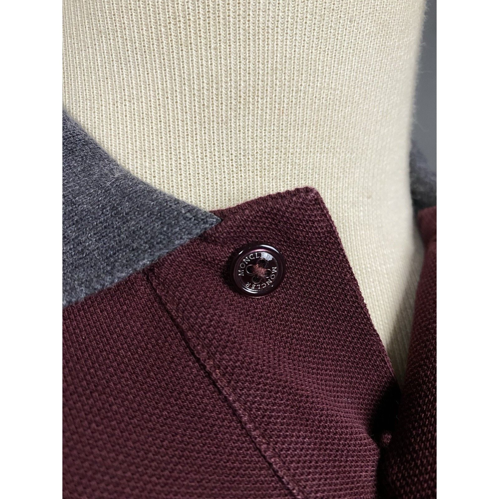 Moncler Moncler Maglia Men's Purple Collared Polo Sweater Size S Size US S / EU 44-46 / 1 - 9 Thumbnail