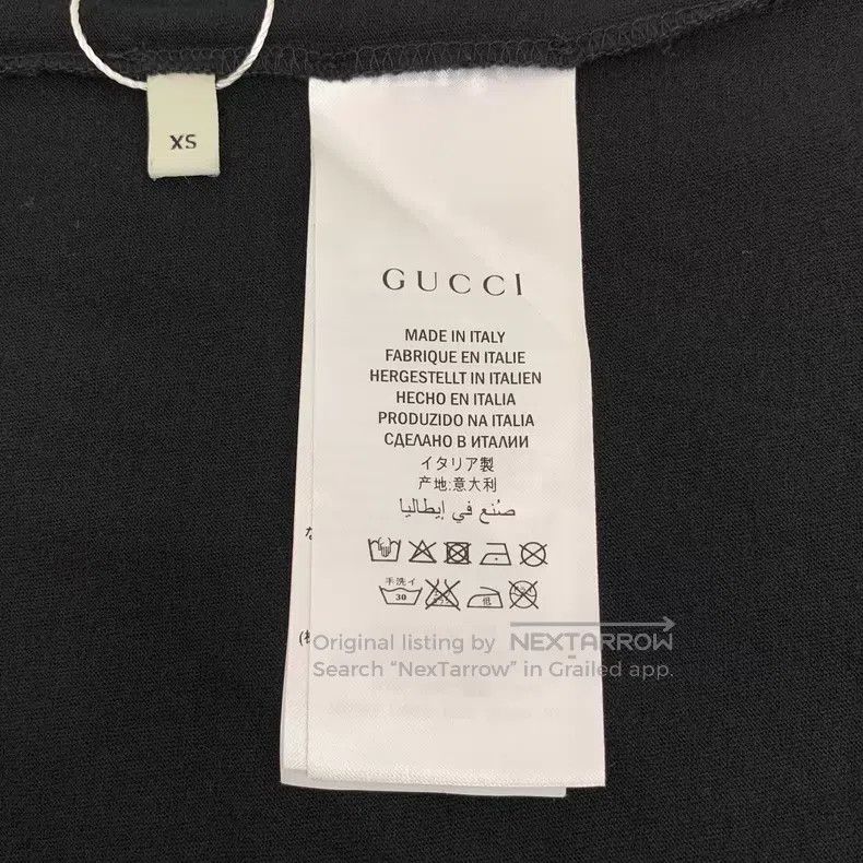 Gucci Gucci Black logo letter print cotton round-neck short-slee Size XS / US 0-2 / IT 36-38 - 6 Thumbnail