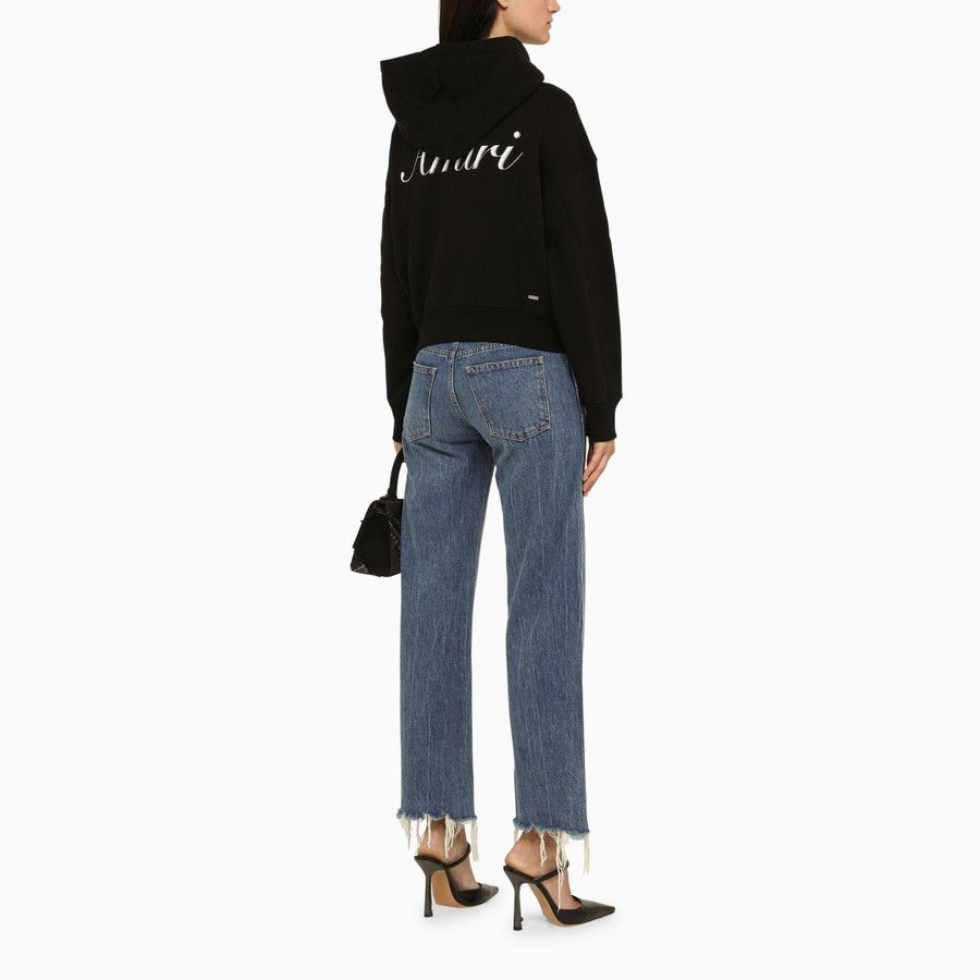 Amiri o1d2blof0724 Logo Hoodies in Black Size M / US 6-8 / IT 42-44 - 2 Thumbnail