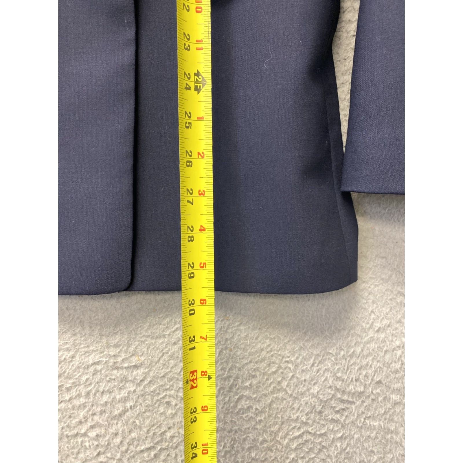 Frame VINTAGE FRAME Women's Blazer Double Breasted Wool Navy XS/S Basic Jacket, Formal, Classic, Fall Style Size XS / US 0-2 / IT 36-38 - 4 Thumbnail