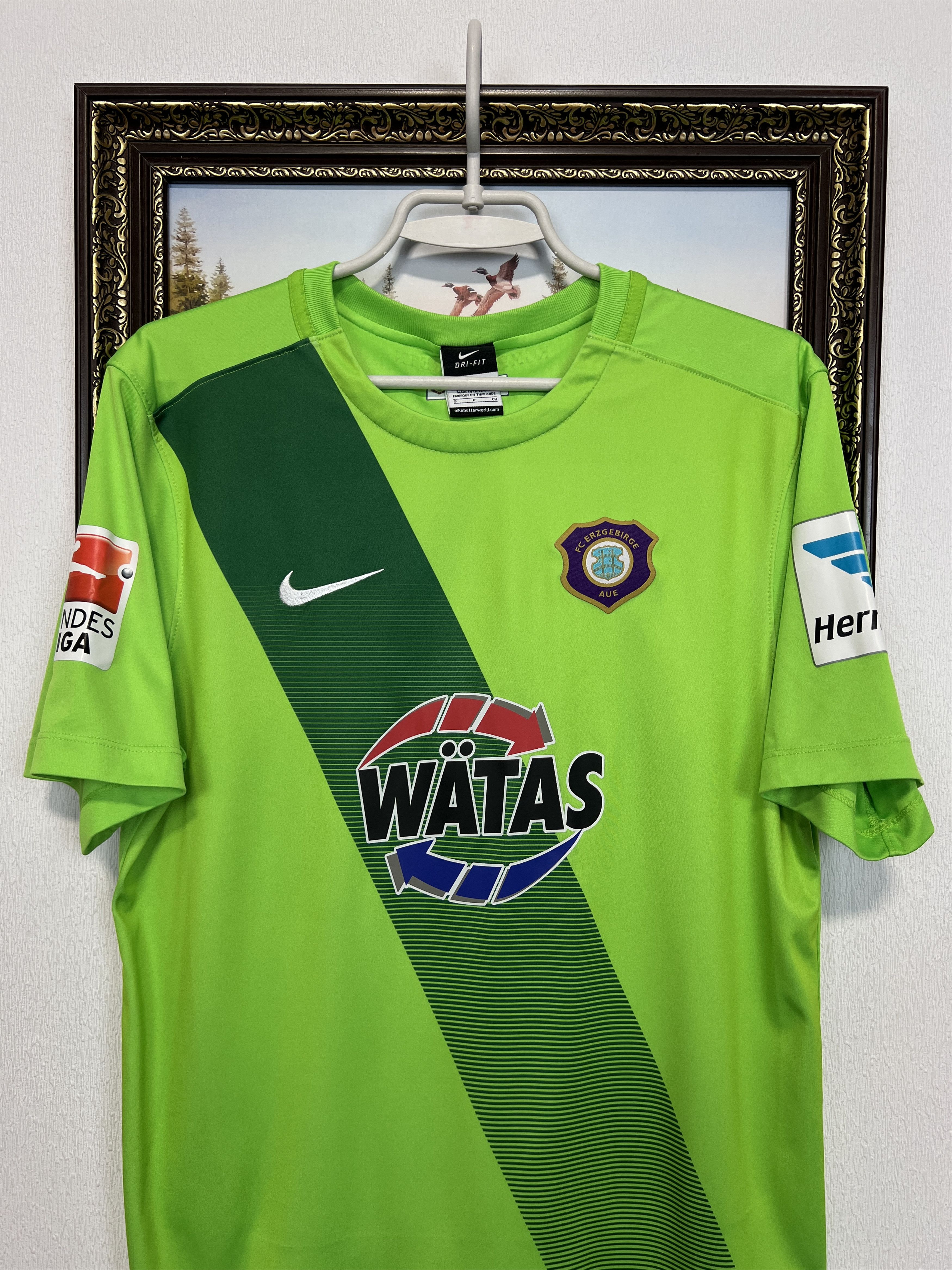 Nike Erzgebirge football shirt Soccer #17 Riese Jersey Trikot Size US S / EU 44-46 / 1 - 2 Thumbnail