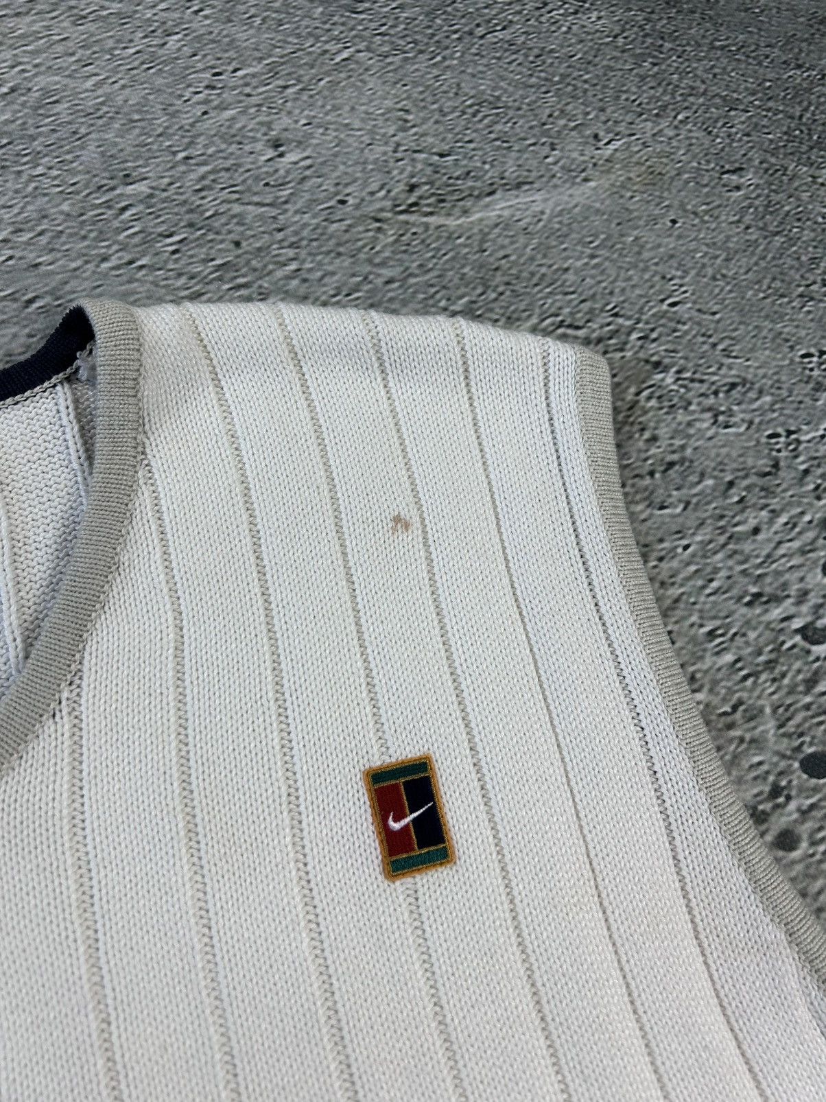 Nike Nike Court vintage cream sweater vest tennis 90s cable knit Size US M / EU 48-50 / 2 - 2 Thumbnail