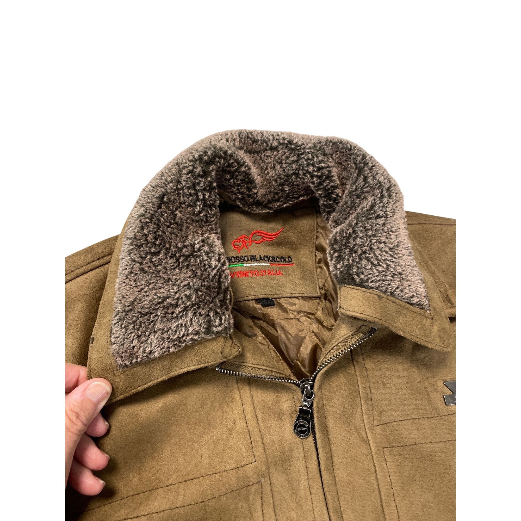 Other Rosso Black Gold Mens Brown suede Italian Boutique jacket/co Size US L / EU 52-54 / 3 - 9 Thumbnail
