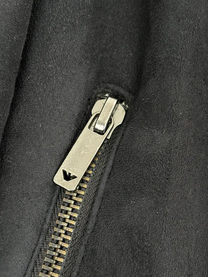 Emporio Armani AW2001 Emporio Armani Dark Navy Shearling Tornado Zip Jacket Size US M / EU 48-50 / 2 - 11 Thumbnail
