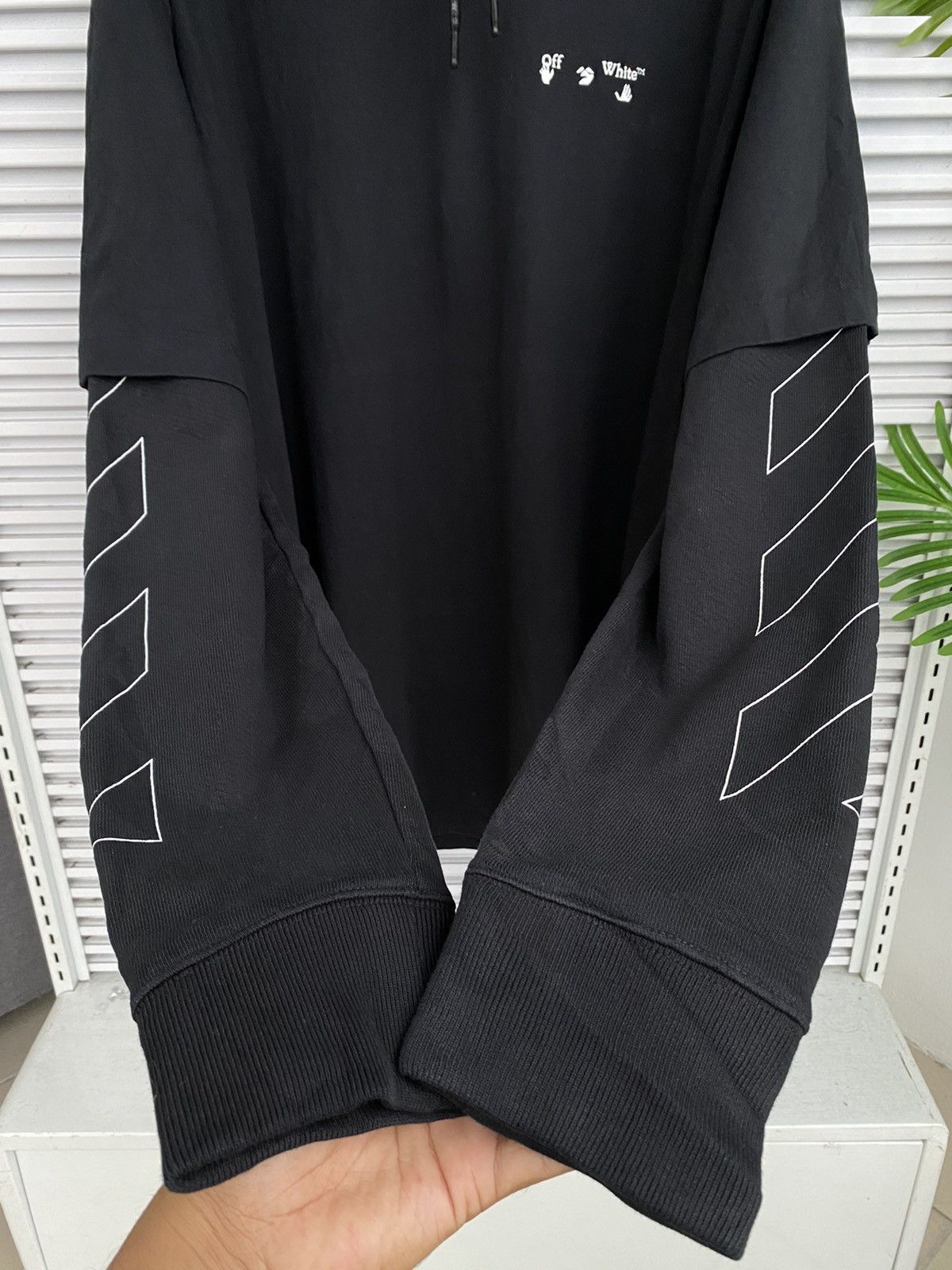 Off-White Off-White Virgil Abloh Hoodie Double Layer Connected T-Shirt Size US L / EU 52-54 / 3 - 3 Thumbnail