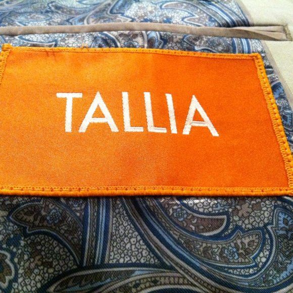 Tallia TALLIA MENS NEW TAN 100%WOOL SPORT COAT BLAZER SIZE:40L Size 40L - 8 Thumbnail