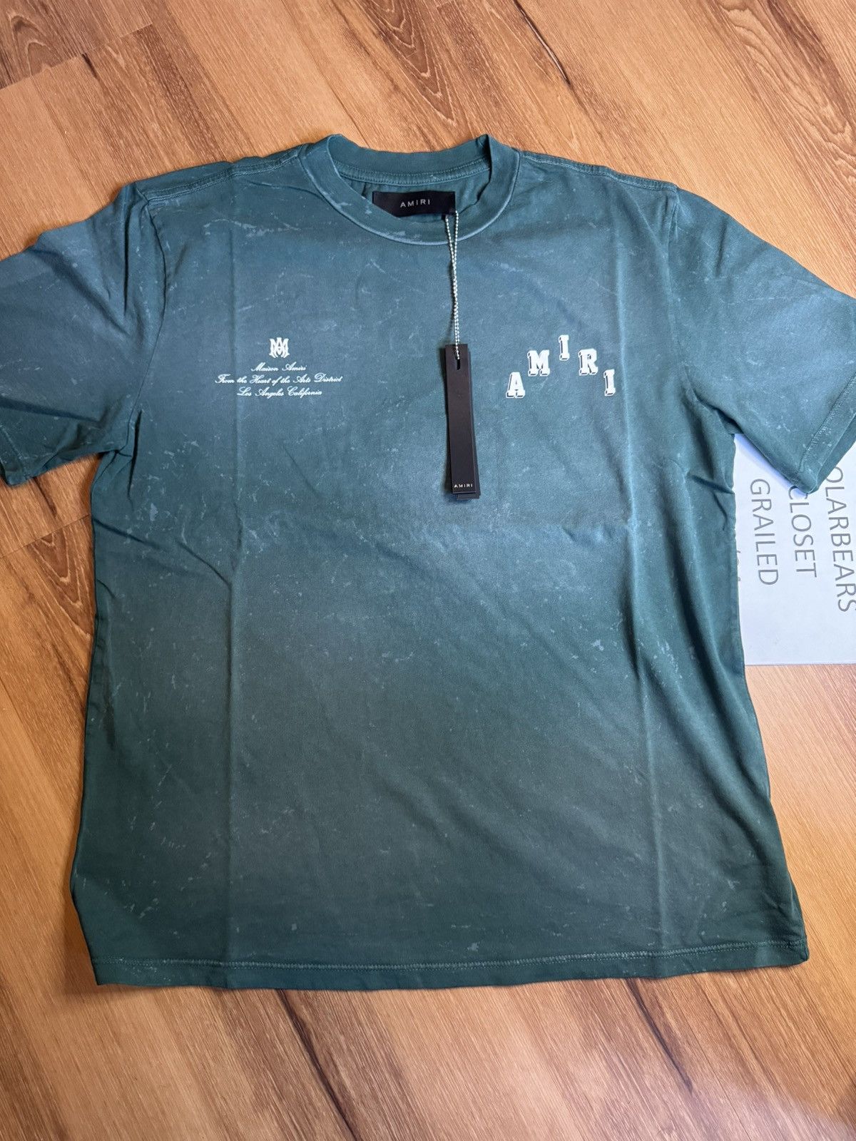 Amiri Green Collegiate Tee