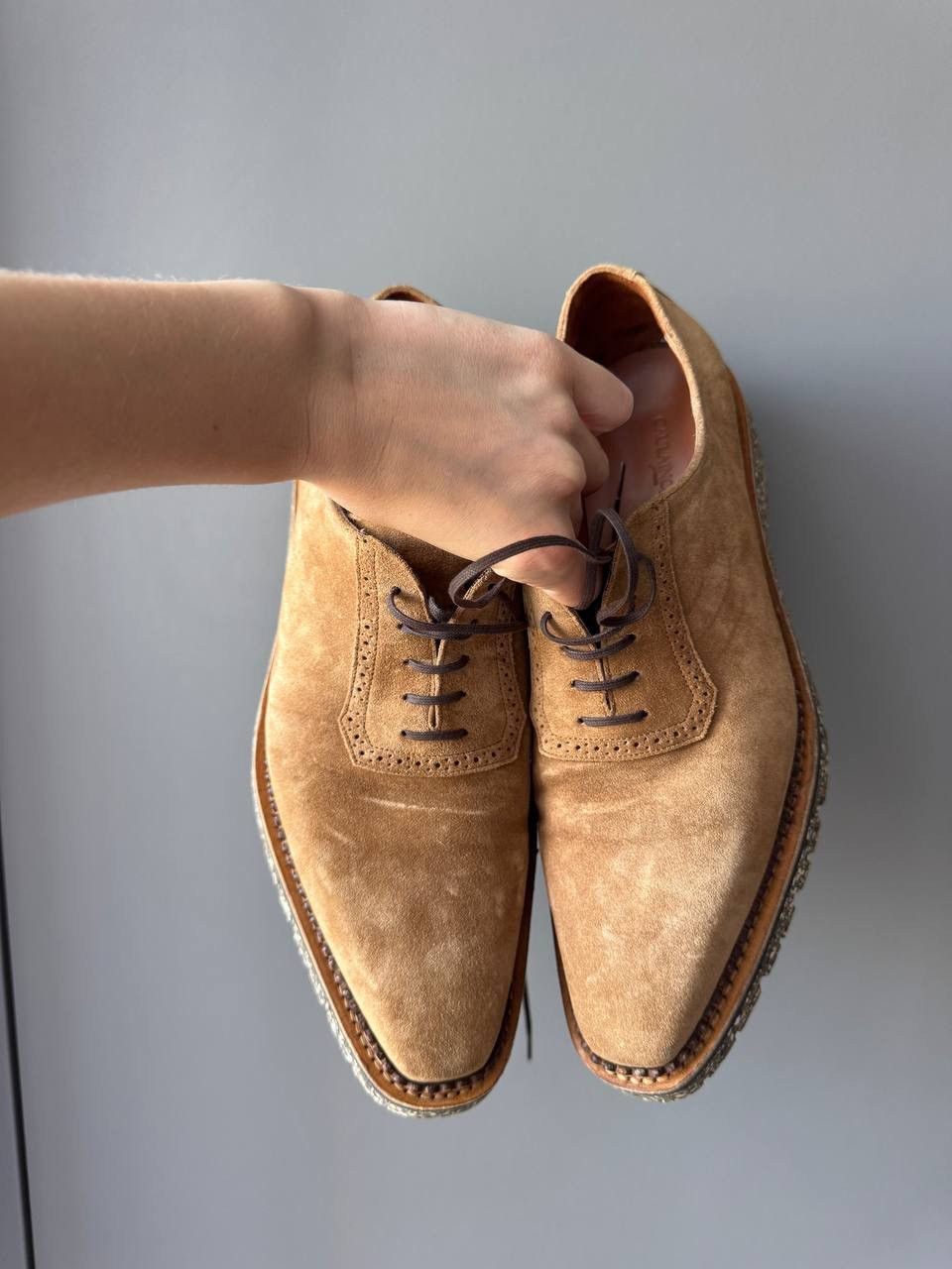 Japanese Brand RRP 1100$ Caulaincourt Leather Sued Vibram Shoes Size US 8 / EU 41 - 9 Thumbnail
