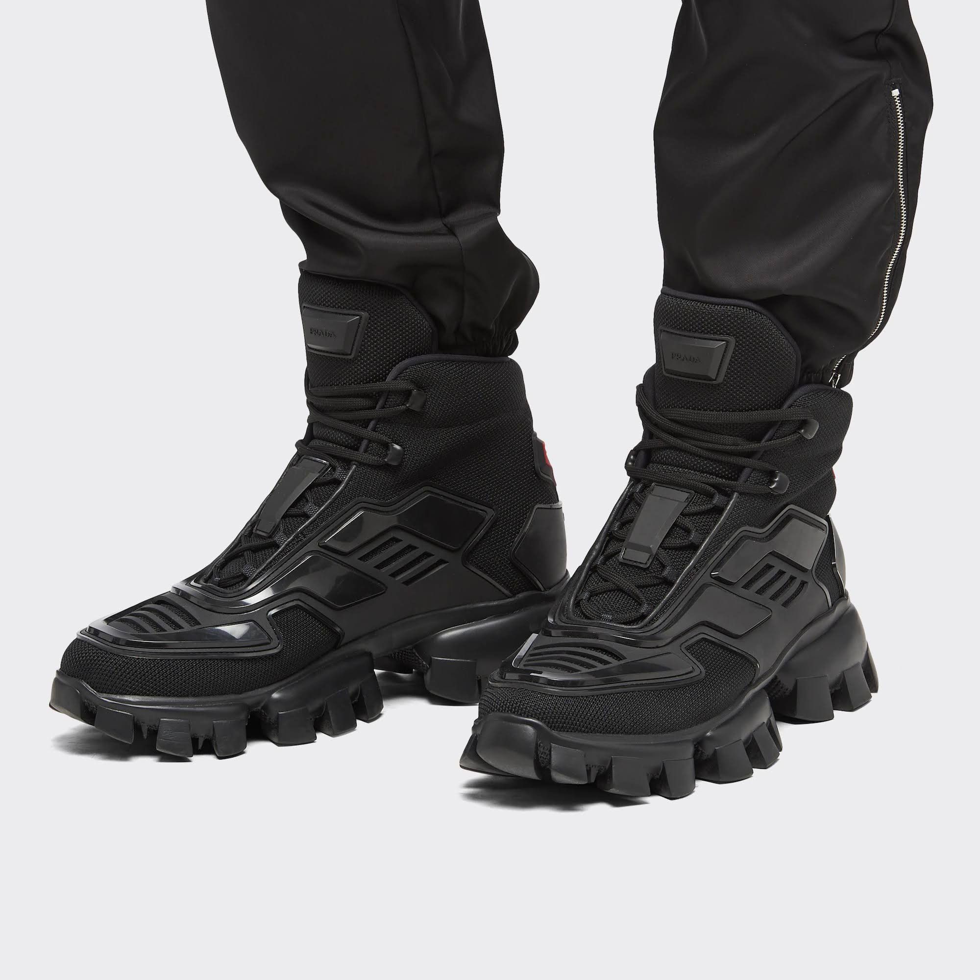 Prada o1w1db11123 High-Top Sneakers in Nero Size US 11 / EU 44 - 2 Thumbnail