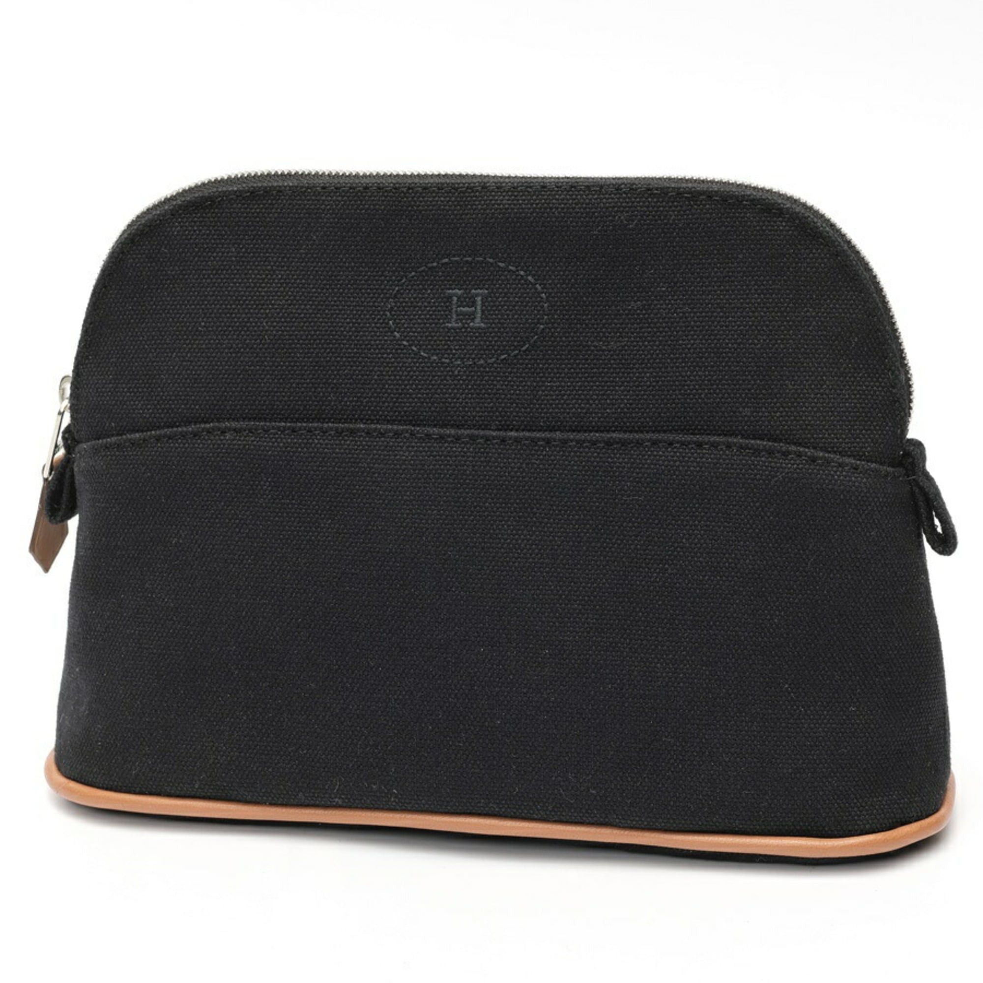 Hermes Hermes Bolide Pouch PM 20, Canvas and Leather, Black Size ONE SIZE - 1 Thumbnail