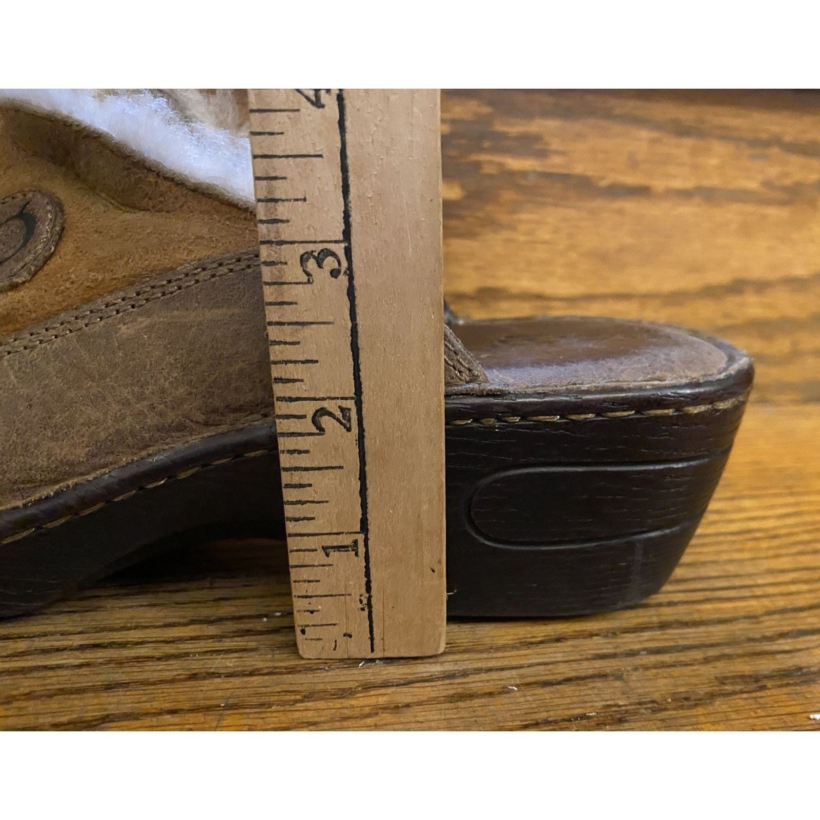 Born Born Hand Crafted Women's 9, 40.5 Leather Wool Lined Shoe Size US 9 / IT 39 - 8 Thumbnail