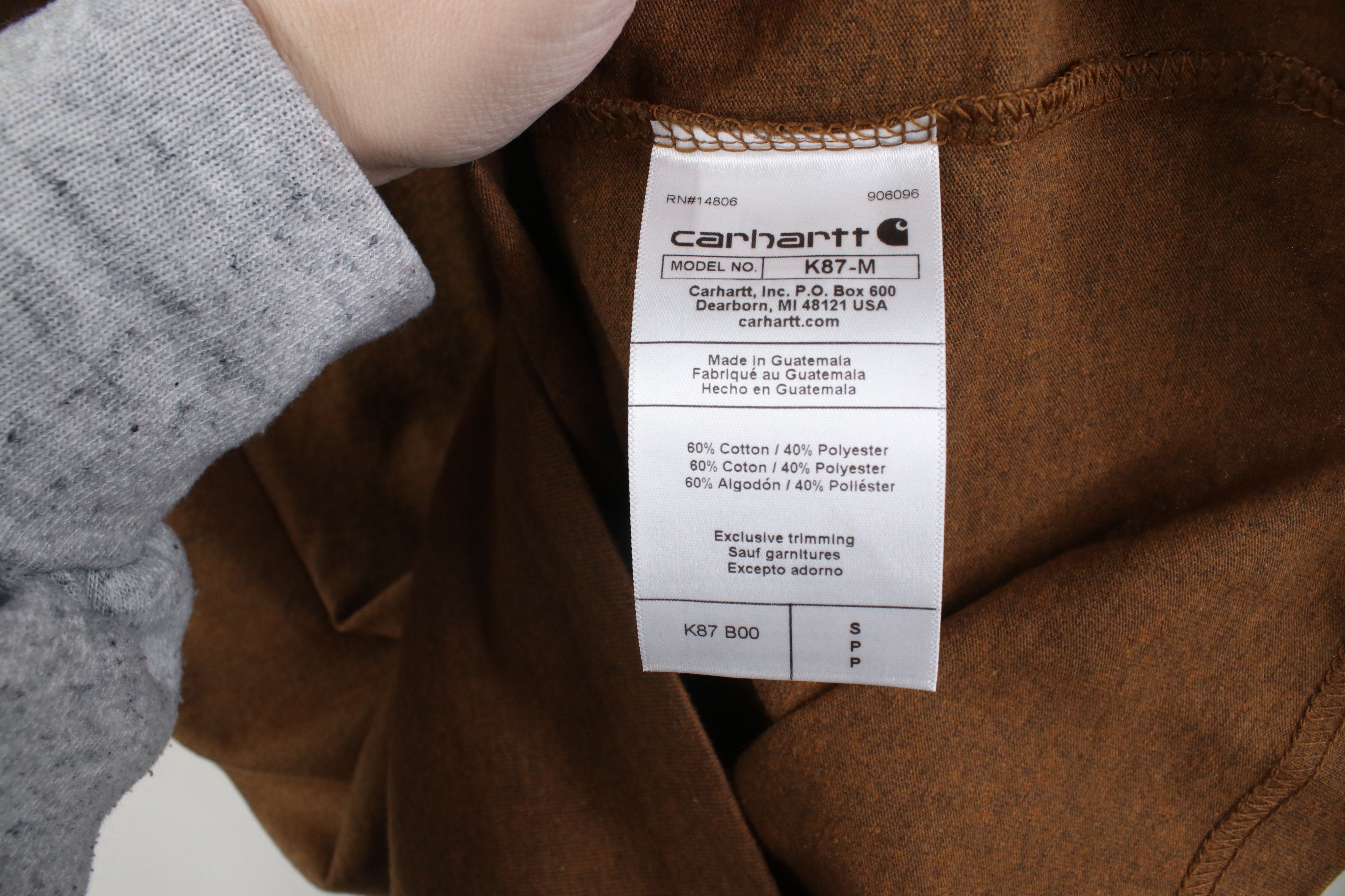Carhartt Deadstock Y2K Carhartt Pocket T-Shirt Oiled Walnut Heather Size US S / EU 44-46 / 1 - 8 Thumbnail