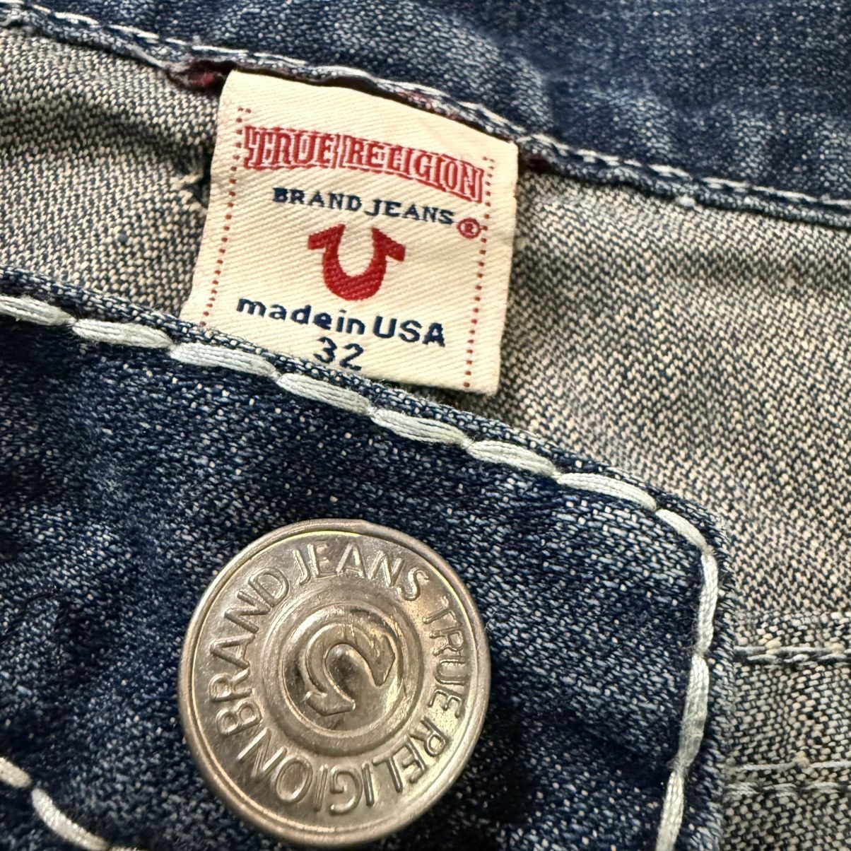 Hysteric Glamour Vintage Y2K True Religion Joey Whisker Distressed Denim Size US 32 / EU 48 - 15 Thumbnail