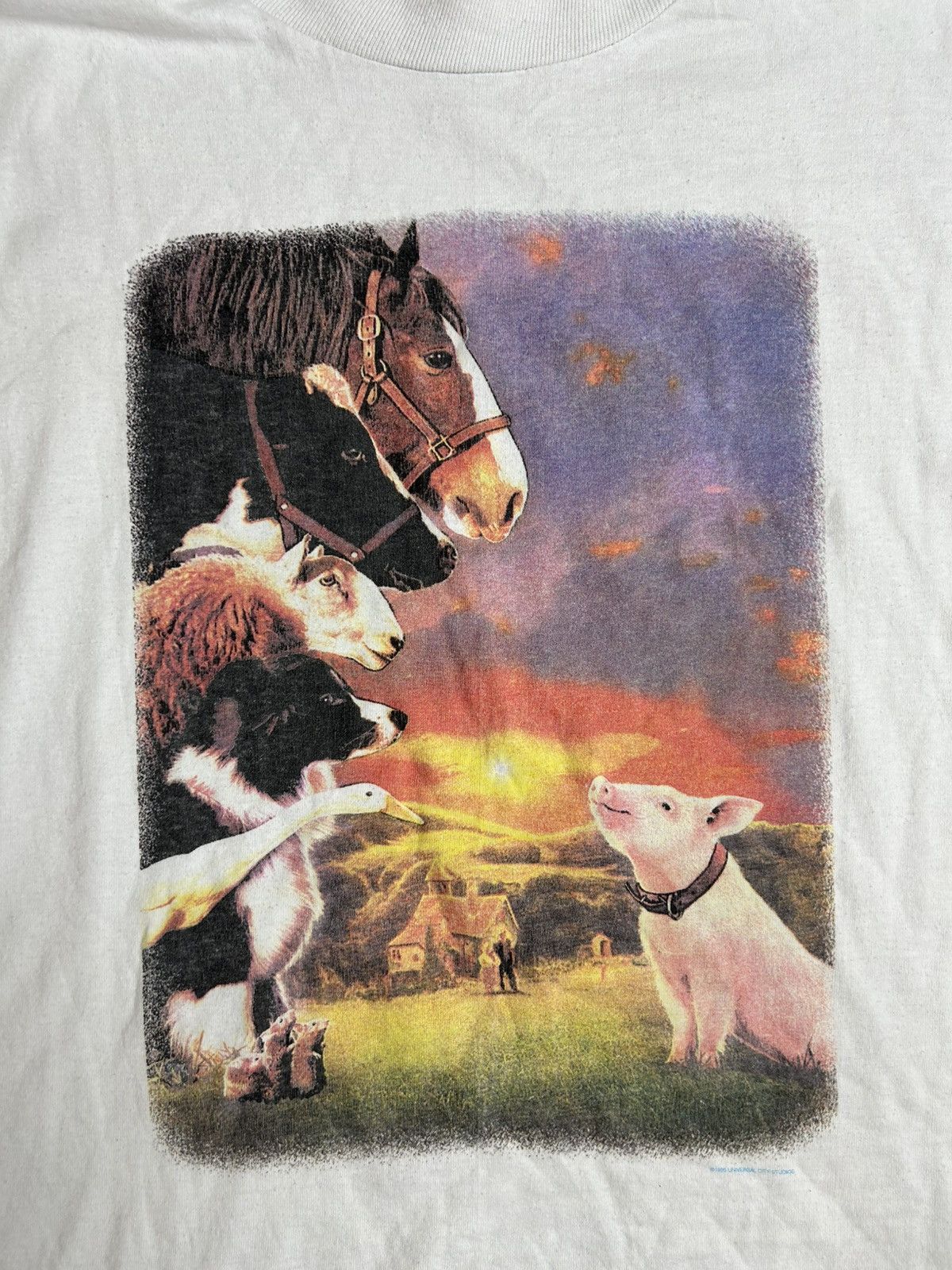 Vintage VTG 95’ Babe The Pig Movie Promo Size US XL / EU 56 / 4 - 5 Thumbnail