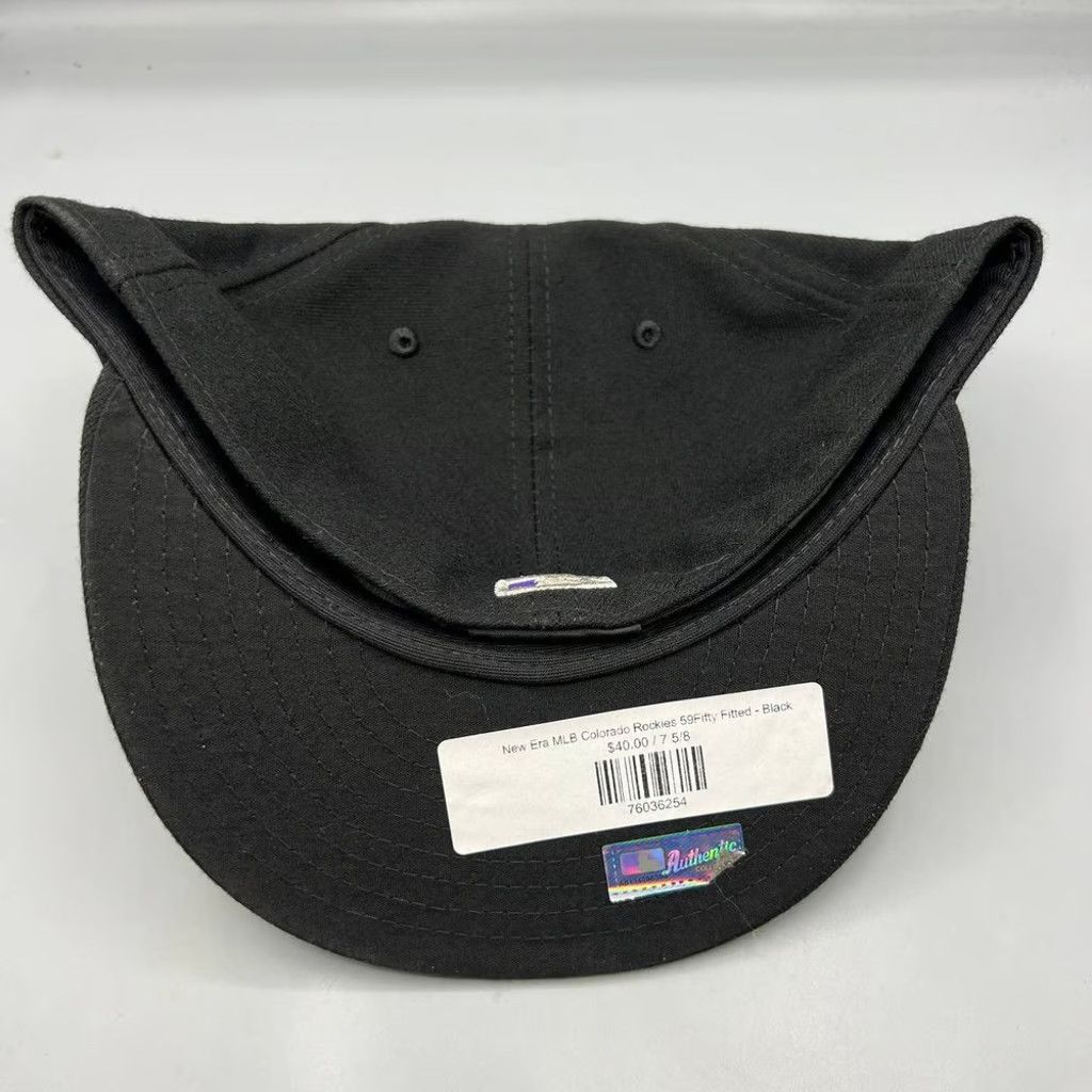 New Era Colorado Rockies Hat Men 7 5/8 59Fifty New Era MLB Fitted Size ONE SIZE - 4 Thumbnail