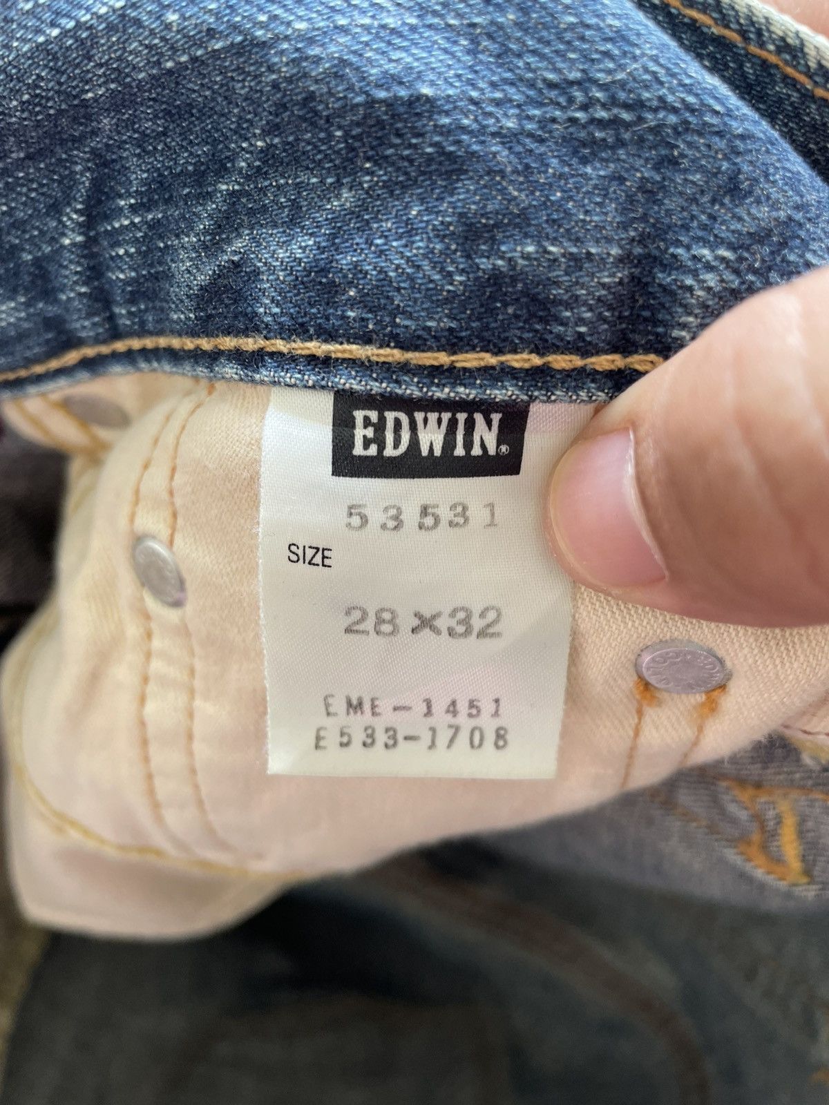 20471120 × Edwin × If Six Was Nine Vintage Thrashed Edwin 503 Flare Denim Pants Size US 31 - 8 Thumbnail