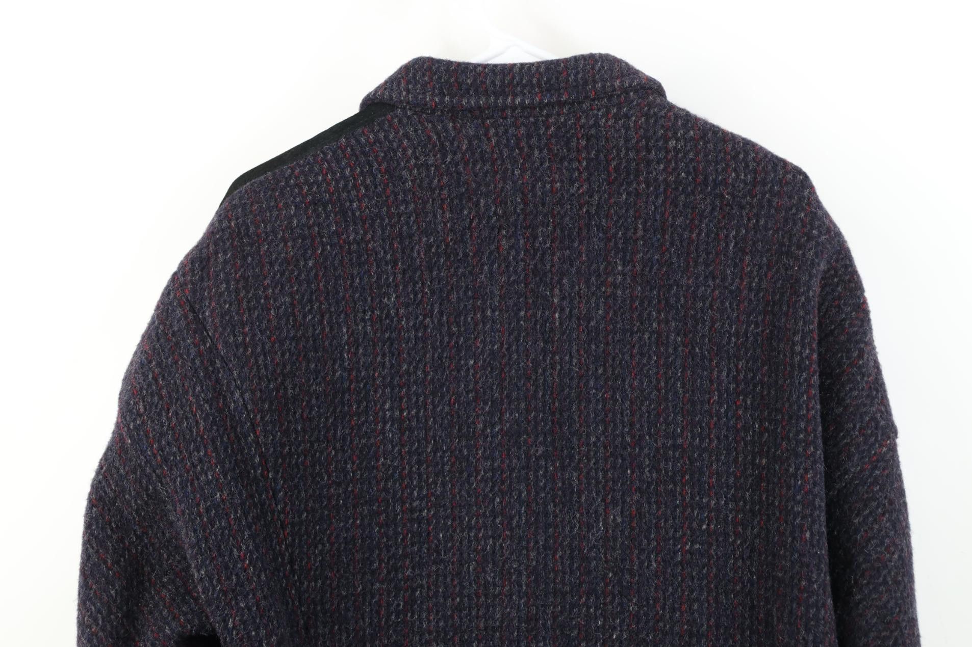 Vintage Vintage 80s 90s Streetwear Trim Wool Tweed Bomber Jacket USA Size L / US 10 / IT 46 - 14 Thumbnail