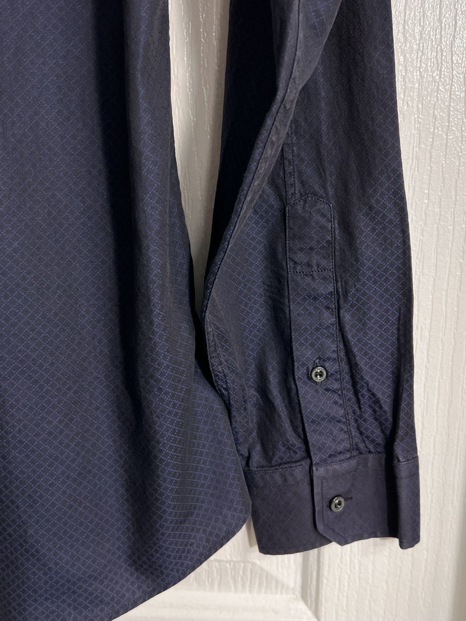 Gucci GUCCI Diamante Long Sleeve Dress Shirt Slim Fit Blue 41/16 Size US M / EU 48-50 / 2 - 9 Thumbnail
