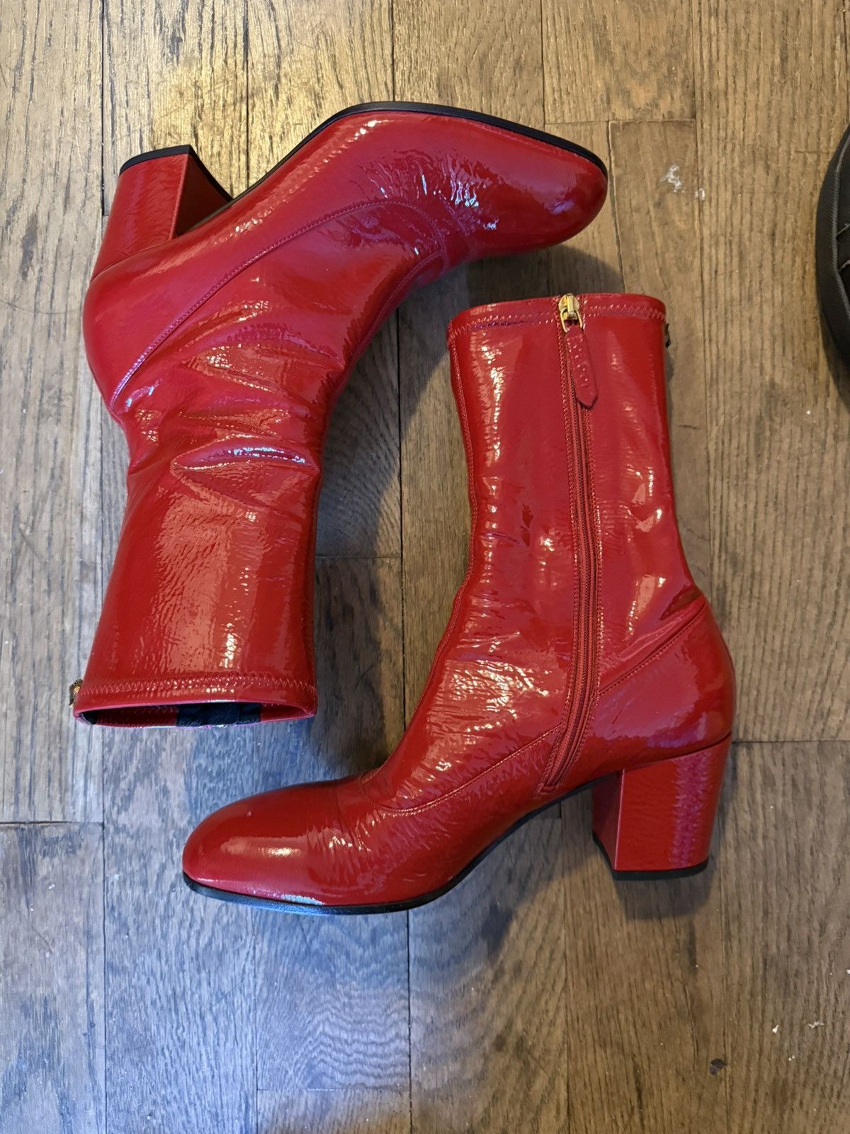 Gucci Patent Leather Cruise Heel Shoes Size 6 in Red, Men's