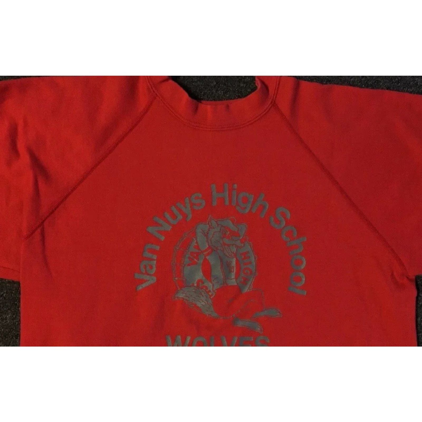 Vintage VINTAGE Van Nuys High School Faded Sweatshirt S Red 80s 70s College Sports Track & Field Pullover Hoodie Mens Size S Size US S / EU 44-46 / 1 - 4 Thumbnail
