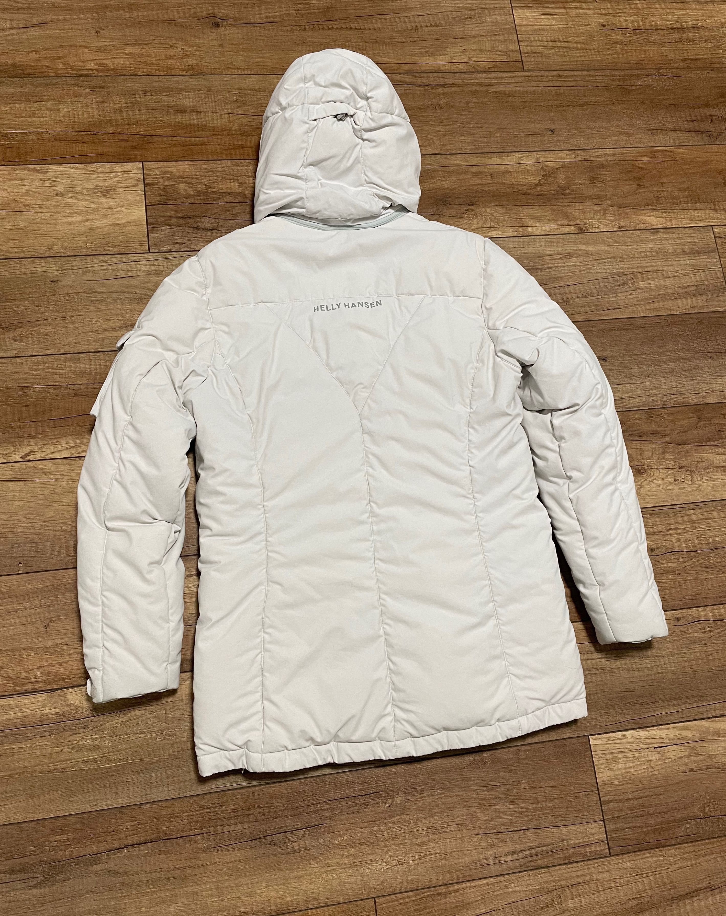 Helly Hansen Helly Hansen White Down Long Hooded Parka Coat Jacket Size L / US 10 / IT 46 - 2 Thumbnail