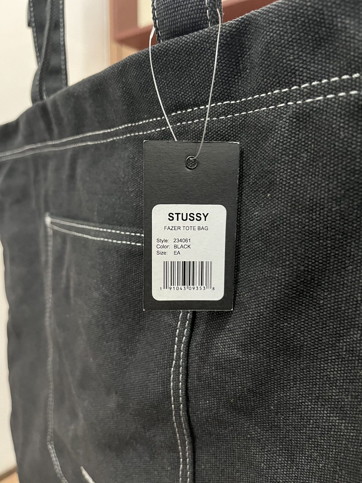 Stussy Stussy Fazer Tote Bag In Black Size ONE SIZE - 4 Thumbnail