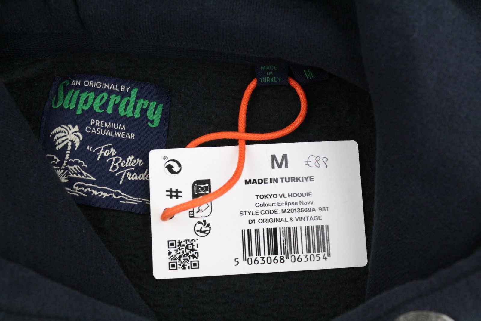 Superdry TOKYO VL M Black Logo Kangaroo Hoodie 87126 Size US M / EU 48-50 / 2 - 7 Thumbnail