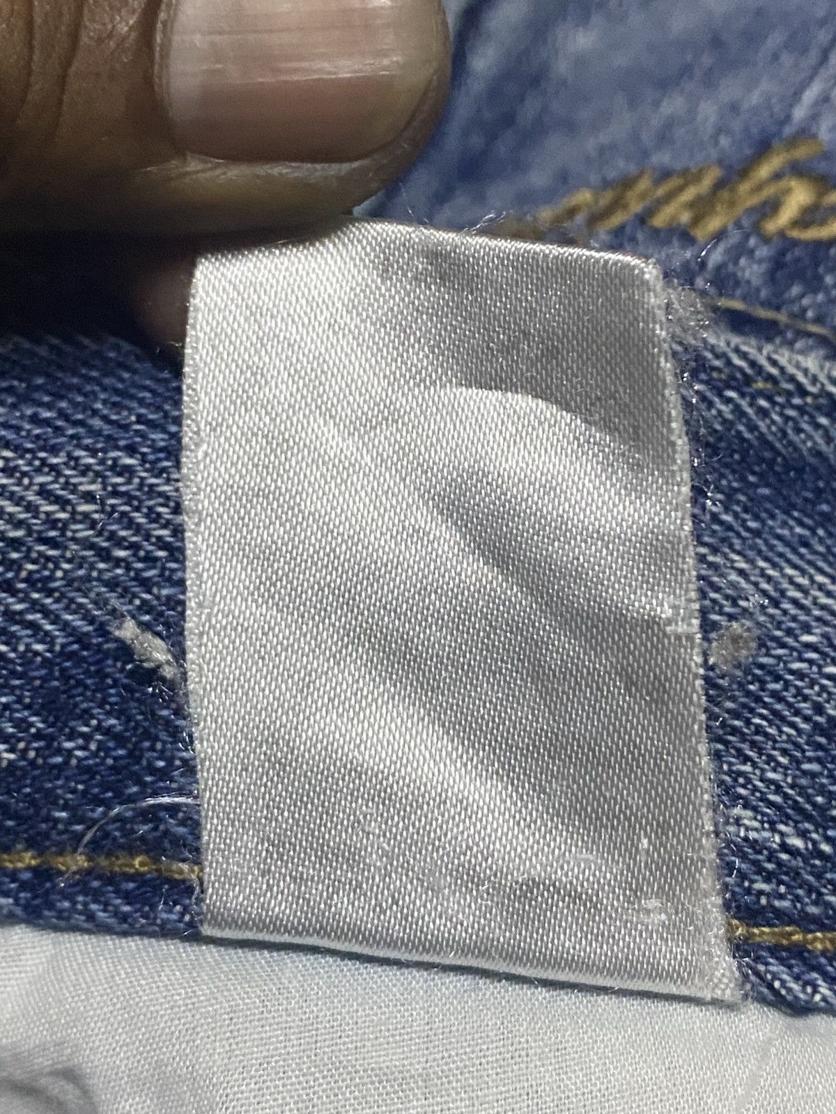 Japanese Brand Vintage Rapidly Embroidery Logo Faded Wash Taperred Leg Jean Size US 33 - 19 Thumbnail