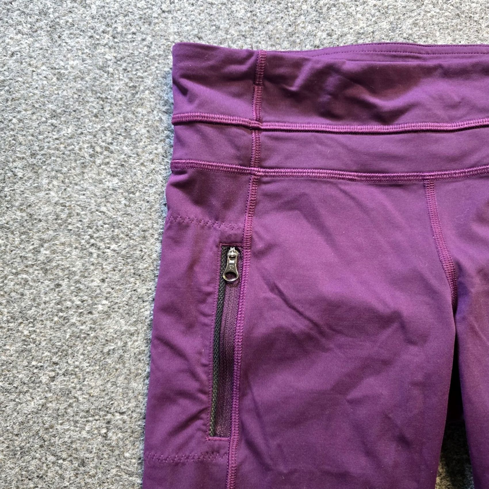 Lululemon Lululemon Leggings Womens Size 6 Purple Inspire II Cropped Casual Athletic Activewear Yoga Tights Skinny Inseam 26 in Magenta Pattern Solid Size 28" / US 6 / IT 42 - 3 Thumbnail